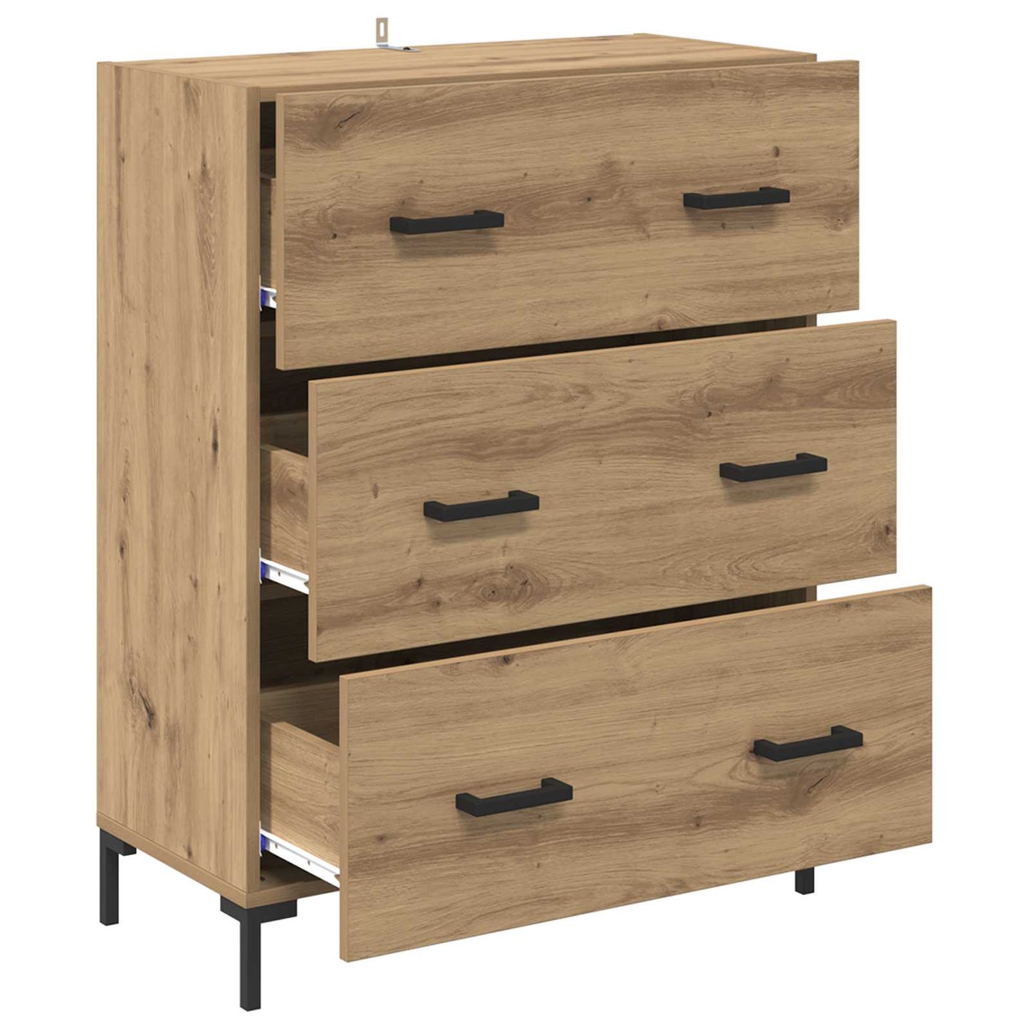 Sideboard Artisan-Eiche 69,5 x 34 x 90 cm Verbundholz und Eisen