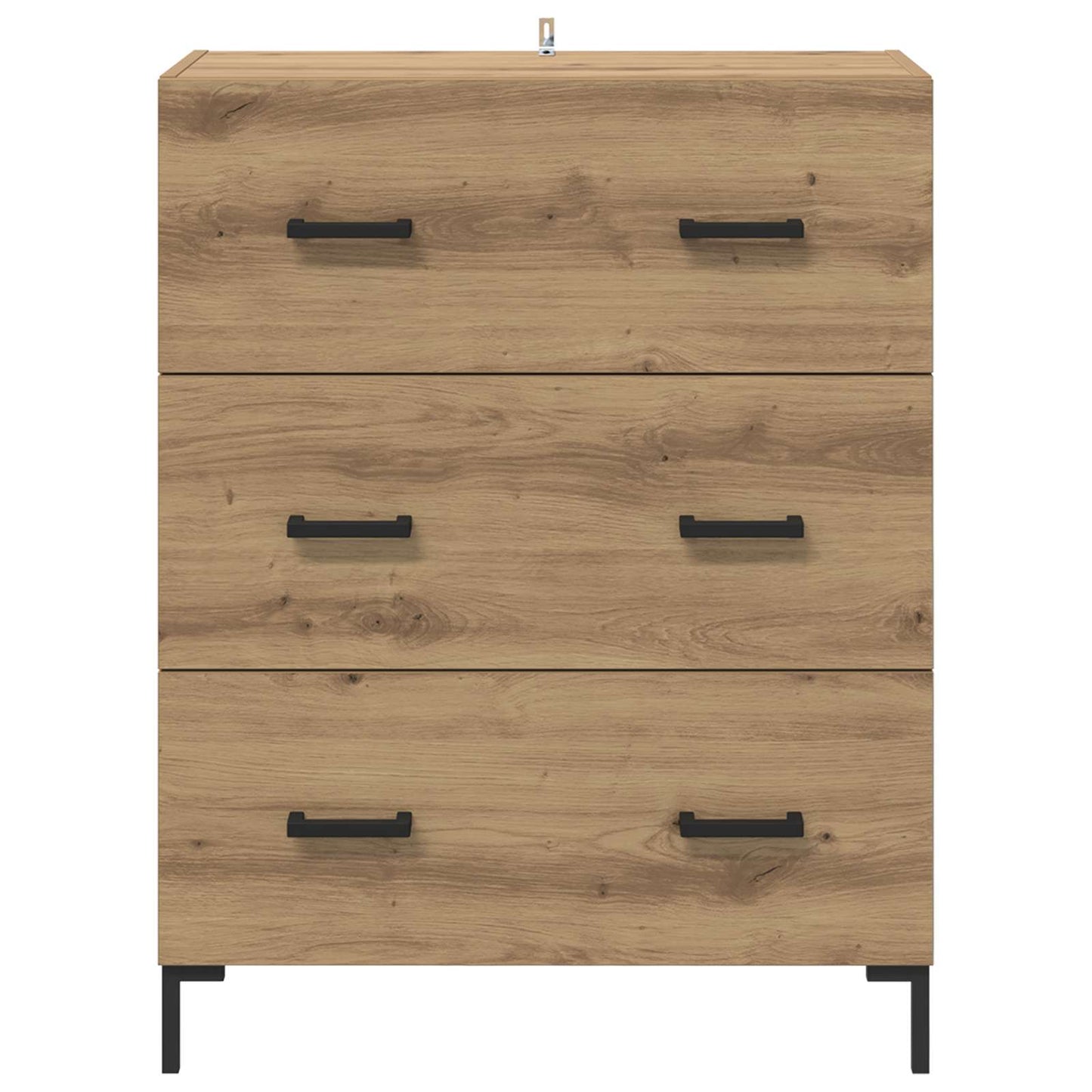 Sideboard Artisan-Eiche 69,5 x 34 x 90 cm Verbundholz und Eisen