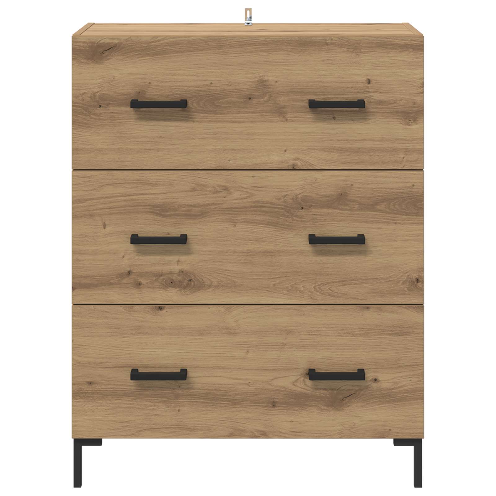 Sideboard Artisan-Eiche 69,5 x 34 x 90 cm Verbundholz und Eisen