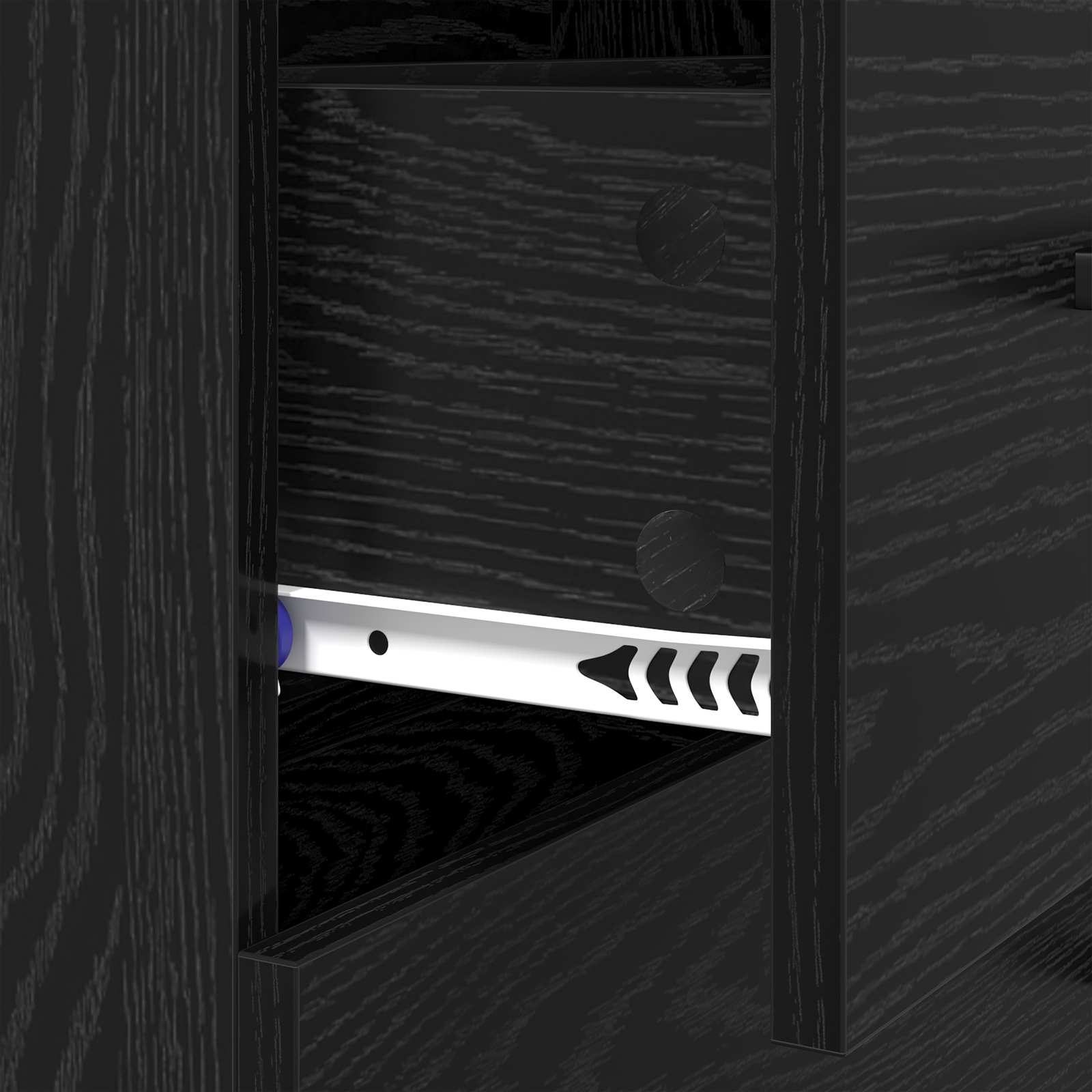 Sideboard Schwarz Eichen-Optik 69,5 x 34 x 90 cm