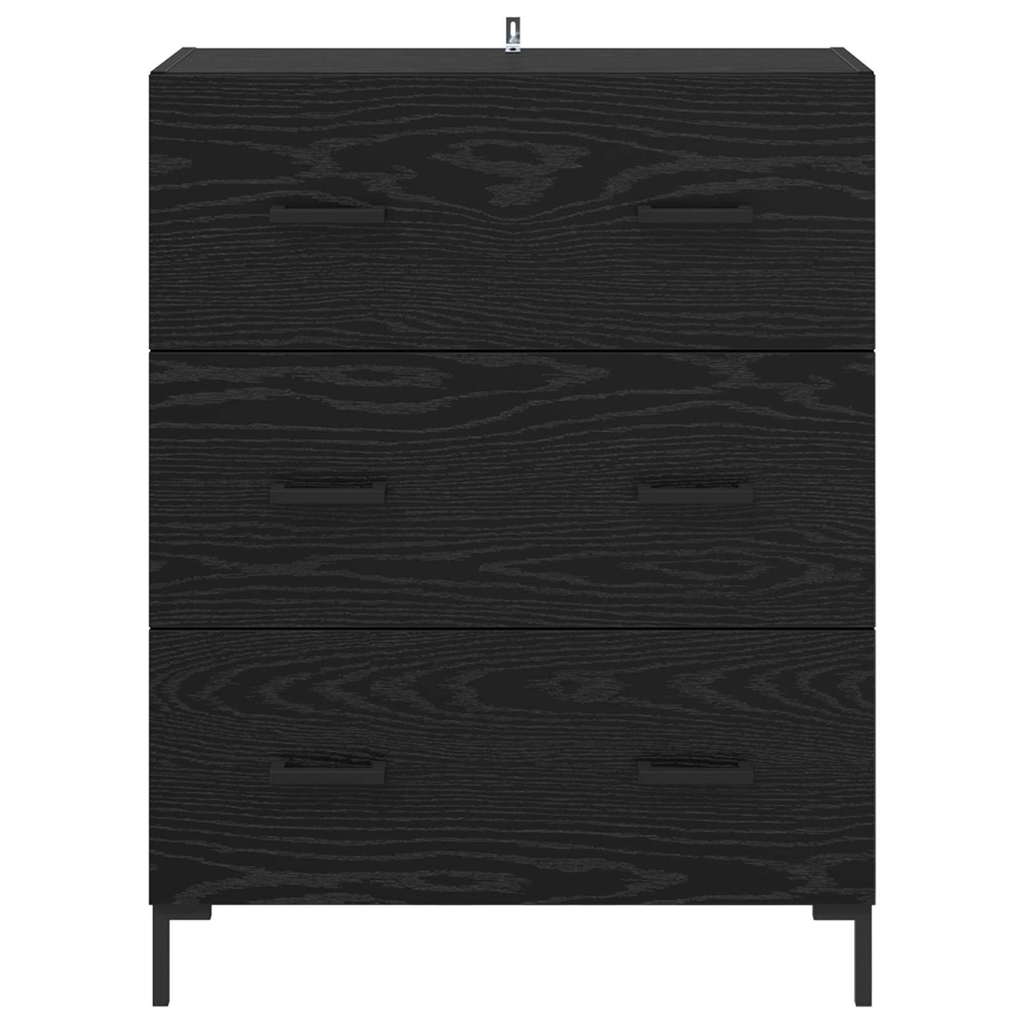 Sideboard Schwarz Eichen-Optik 69,5 x 34 x 90 cm