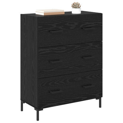 Sideboard Schwarz Eichen-Optik 69,5 x 34 x 90 cm