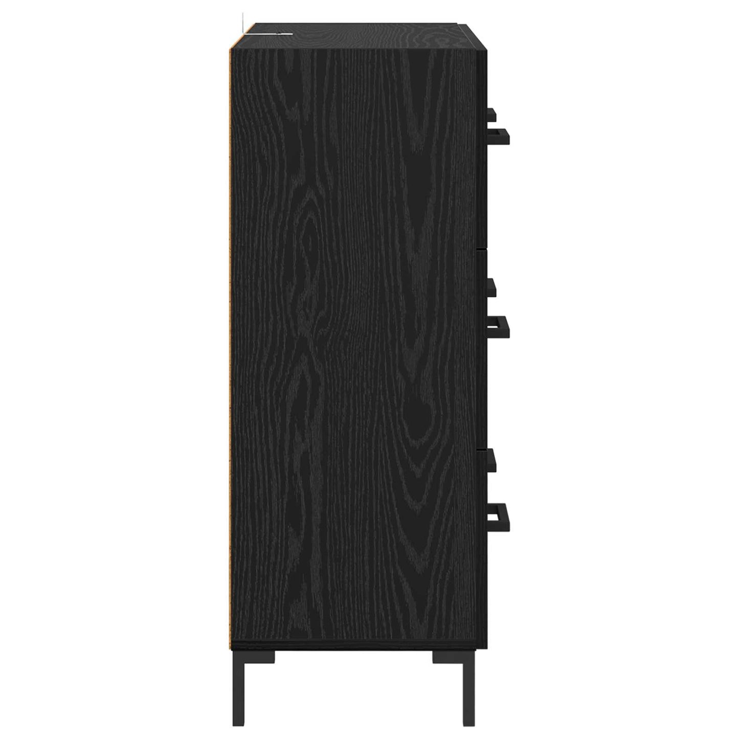 Sideboard Schwarz Eichen-Optik 69,5 x 34 x 90 cm