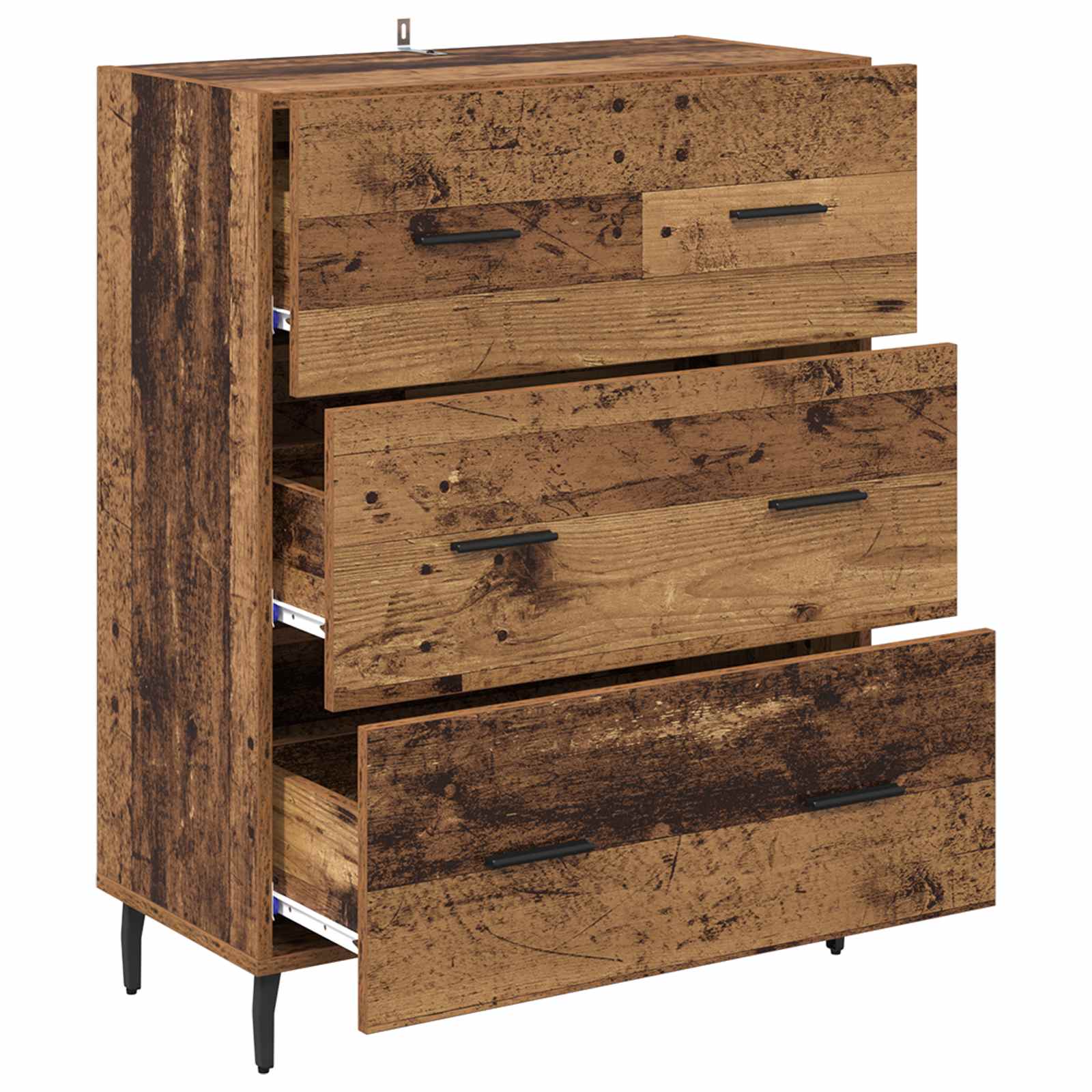 Sideboard Altholz 69,5 x 34 x 90 cm Verbundholz und Eisen