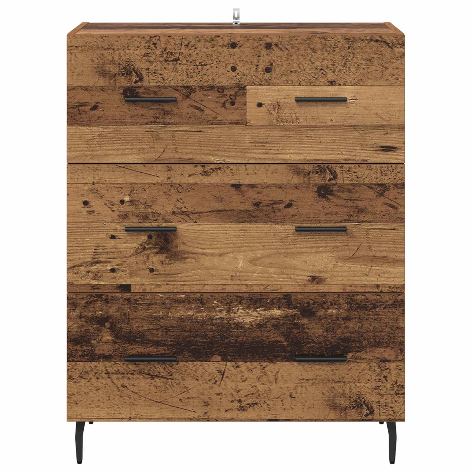 Sideboard Altholz 69,5 x 34 x 90 cm Verbundholz und Eisen
