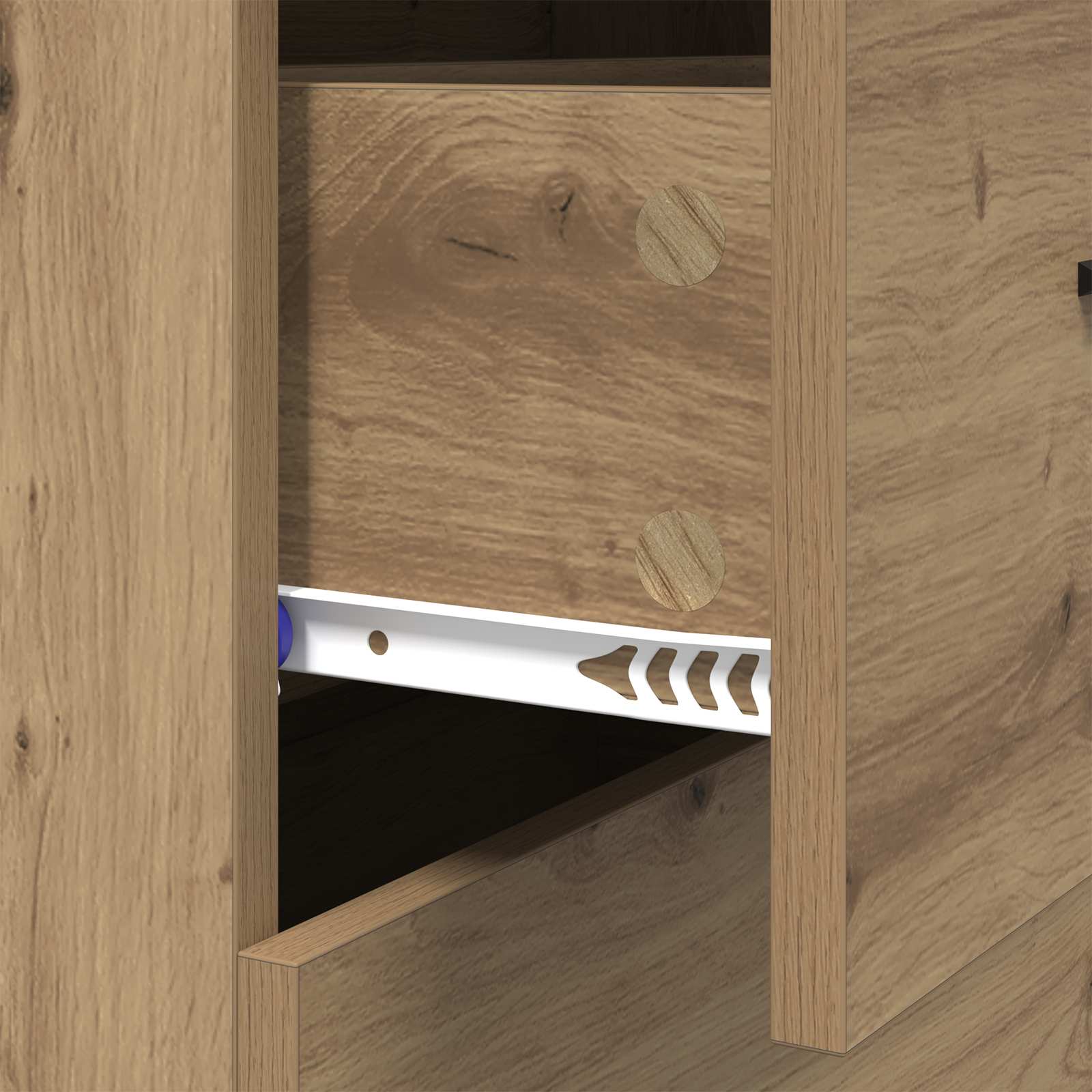 Sideboard Artisan-Eiche 69,5 x 34 x 90 cm Verbundholz und Eisen