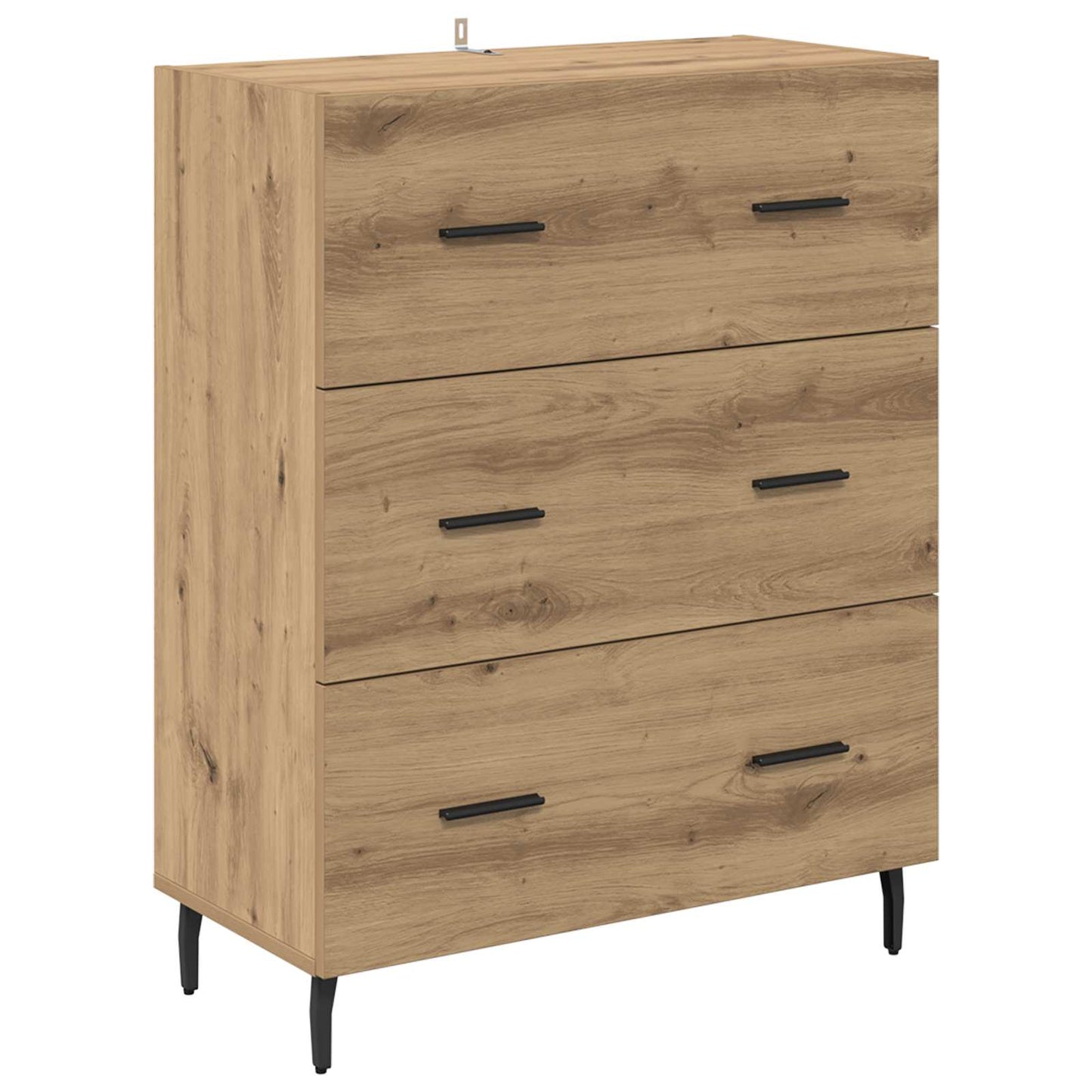 Sideboard Artisan-Eiche 69,5 x 34 x 90 cm Verbundholz und Eisen