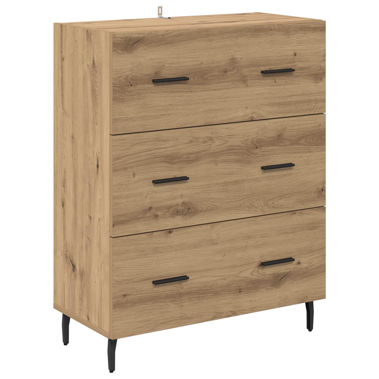 Sideboard Artisan-Eiche 69,5 x 34 x 90 cm Verbundholz und Eisen