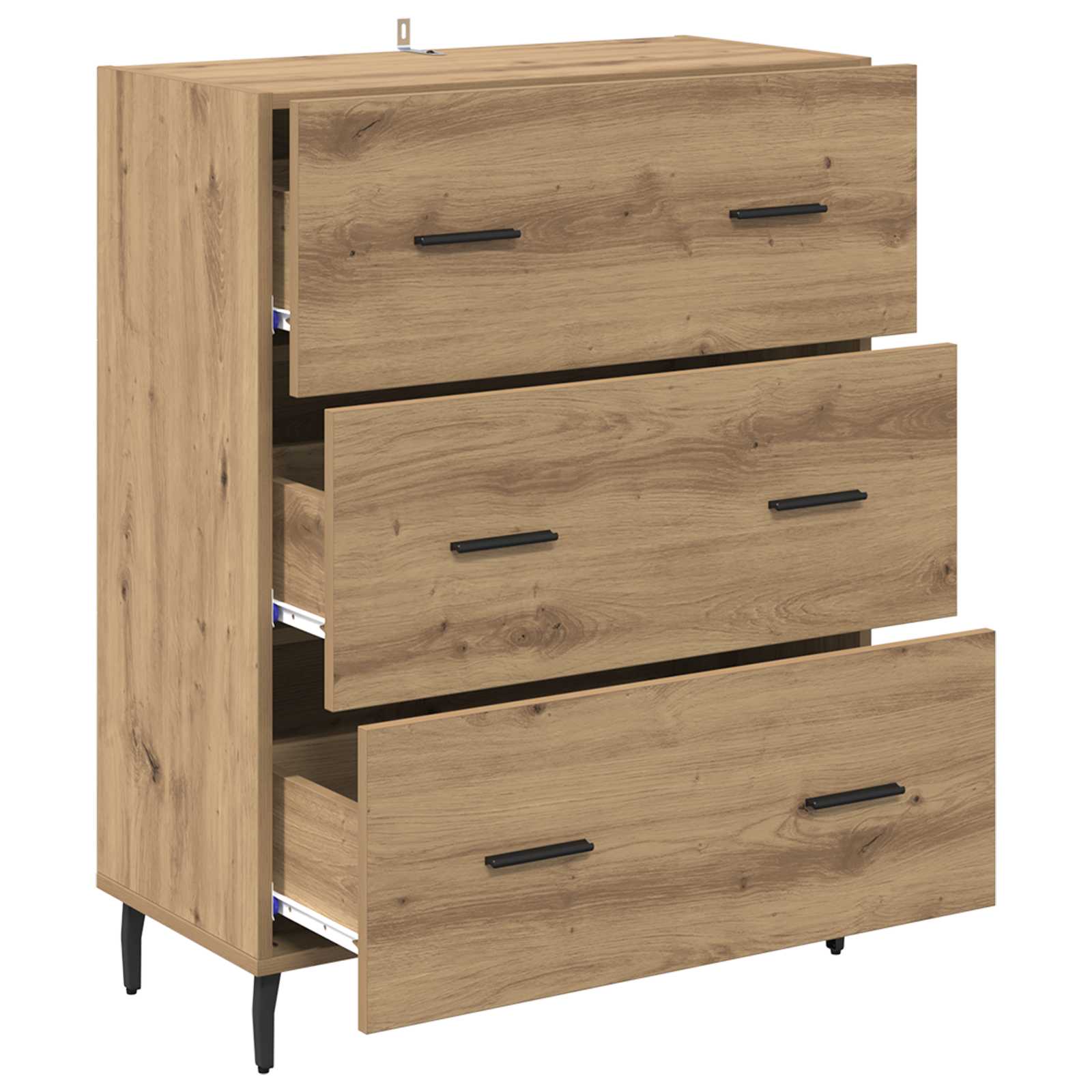 Sideboard Artisan-Eiche 69,5 x 34 x 90 cm Verbundholz und Eisen