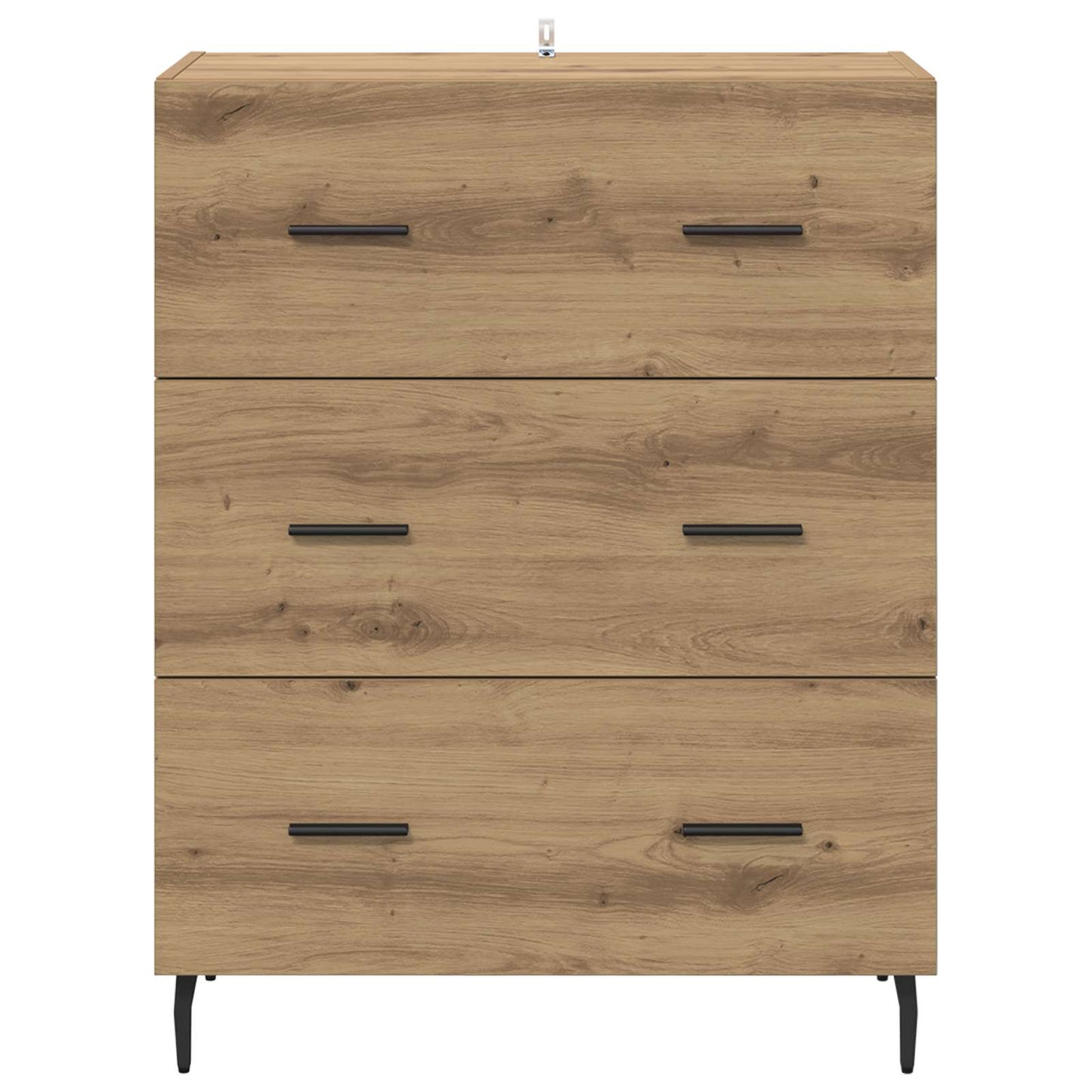 Sideboard Artisan-Eiche 69,5 x 34 x 90 cm Verbundholz und Eisen
