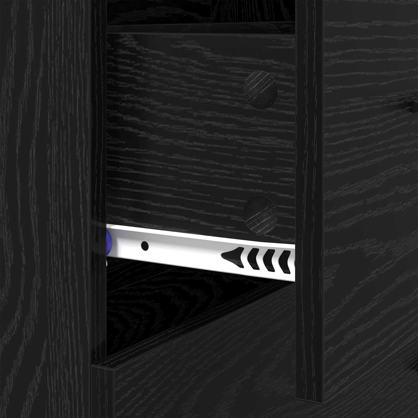 Sideboard Schwarz Eichen-Optik 69,5 x 34 x 90 cm