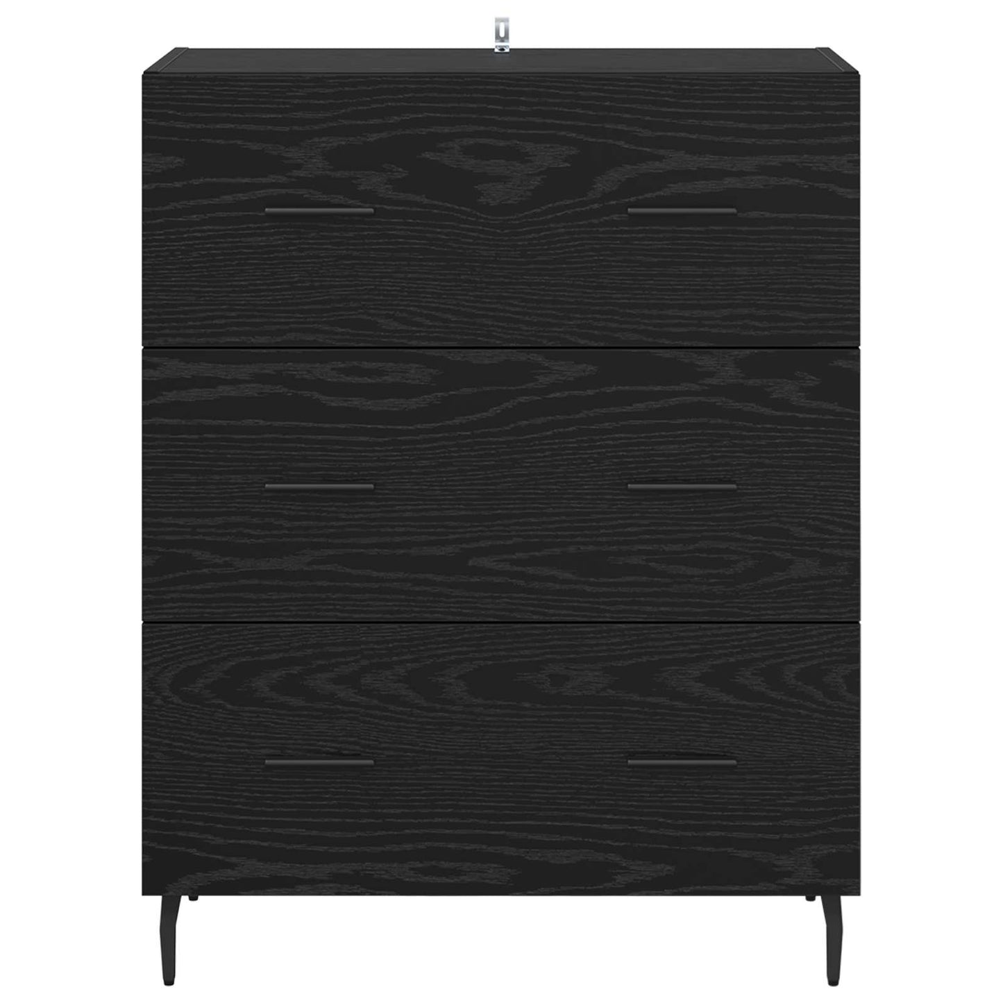 Sideboard Schwarz Eichen-Optik 69,5 x 34 x 90 cm