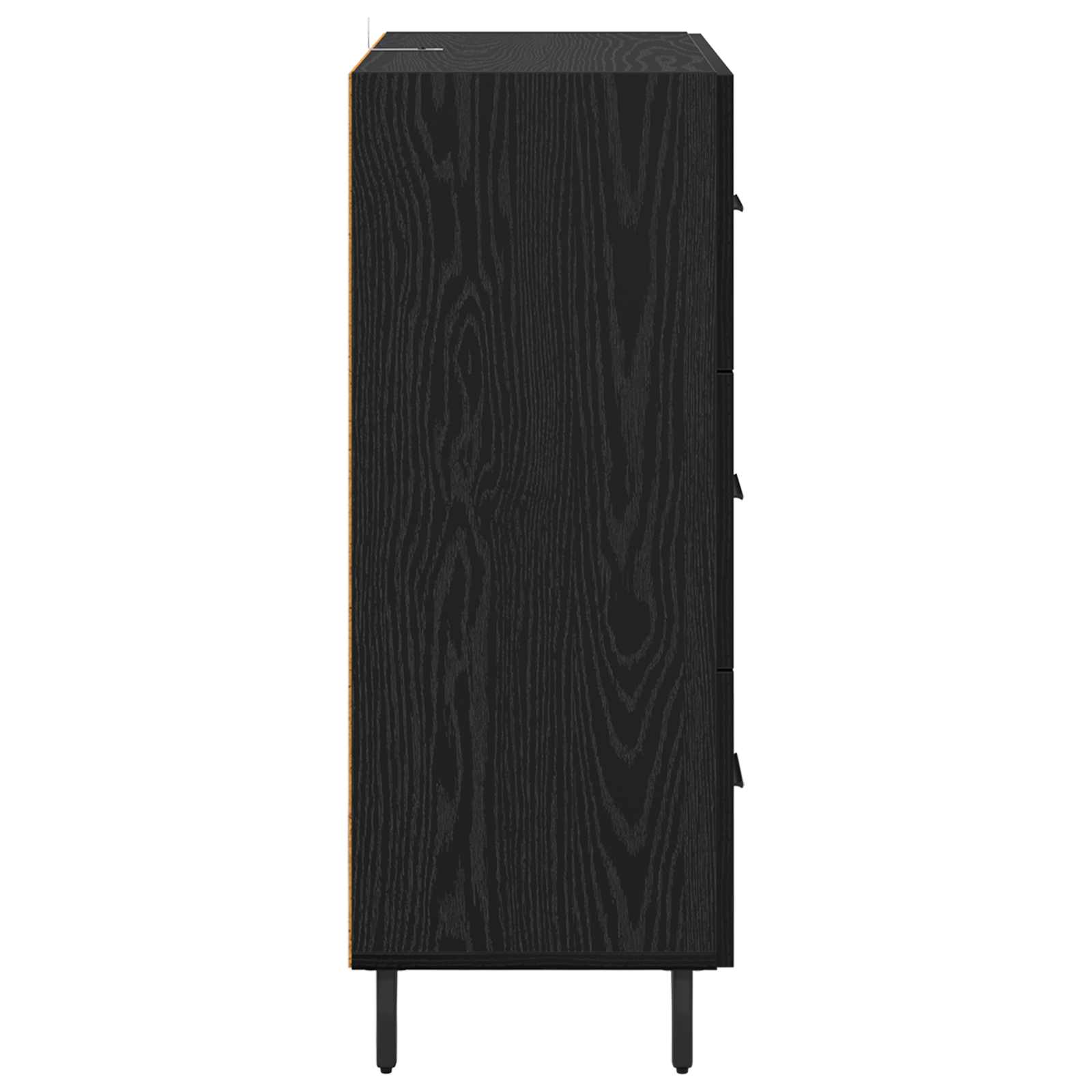 Sideboard Schwarz Eichen-Optik 69,5 x 34 x 90 cm