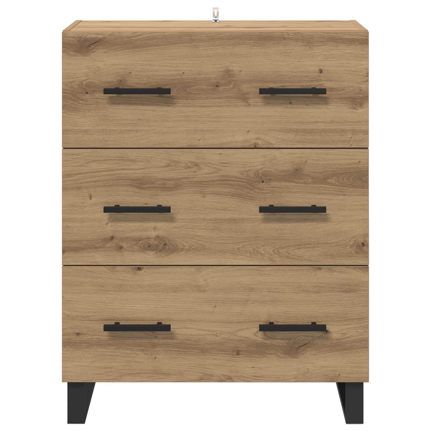 Sideboard Artisan-Eiche 69,5 x 34 x 90 cm Verbundholz und Eisen