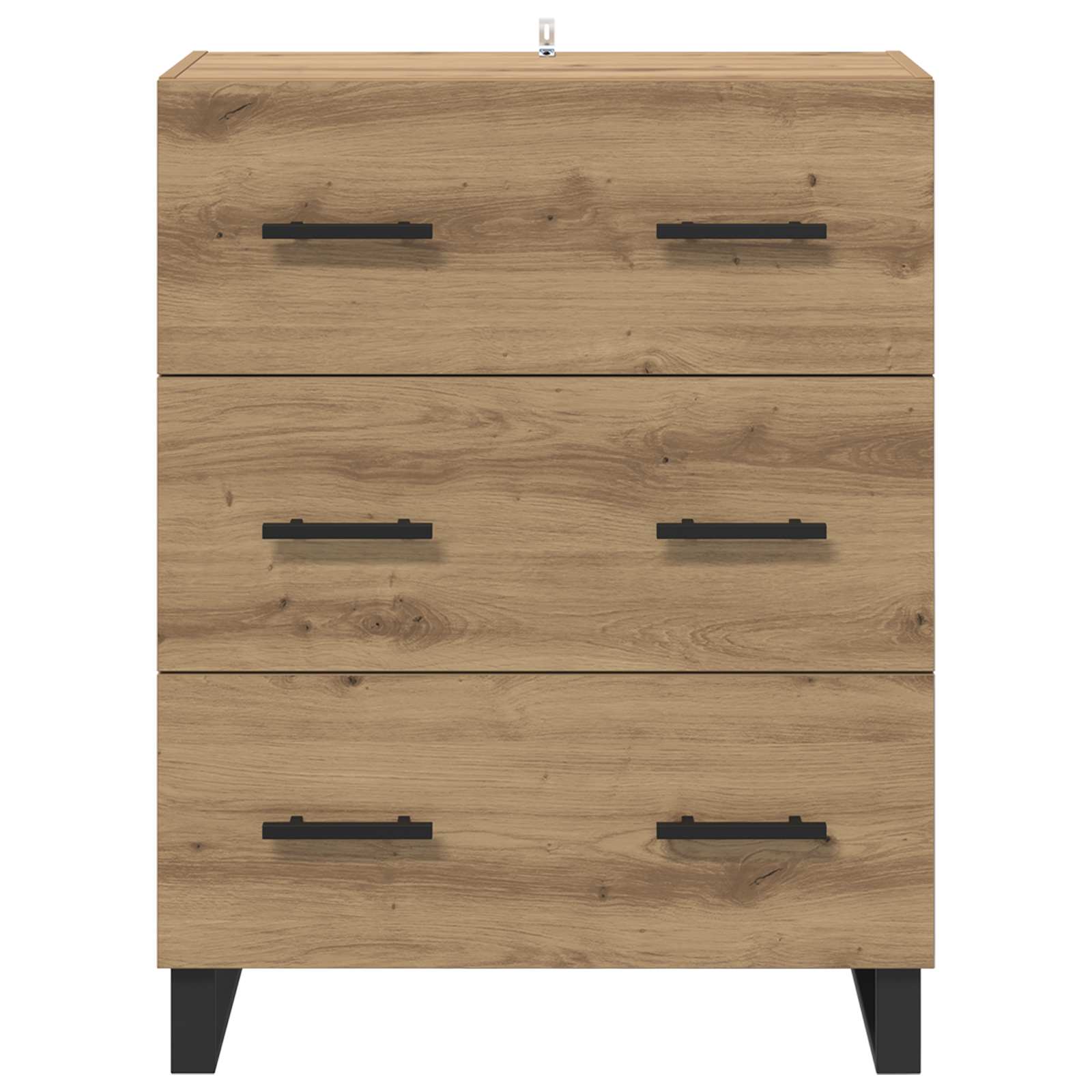 Sideboard Artisan-Eiche 69,5 x 34 x 90 cm Verbundholz und Eisen