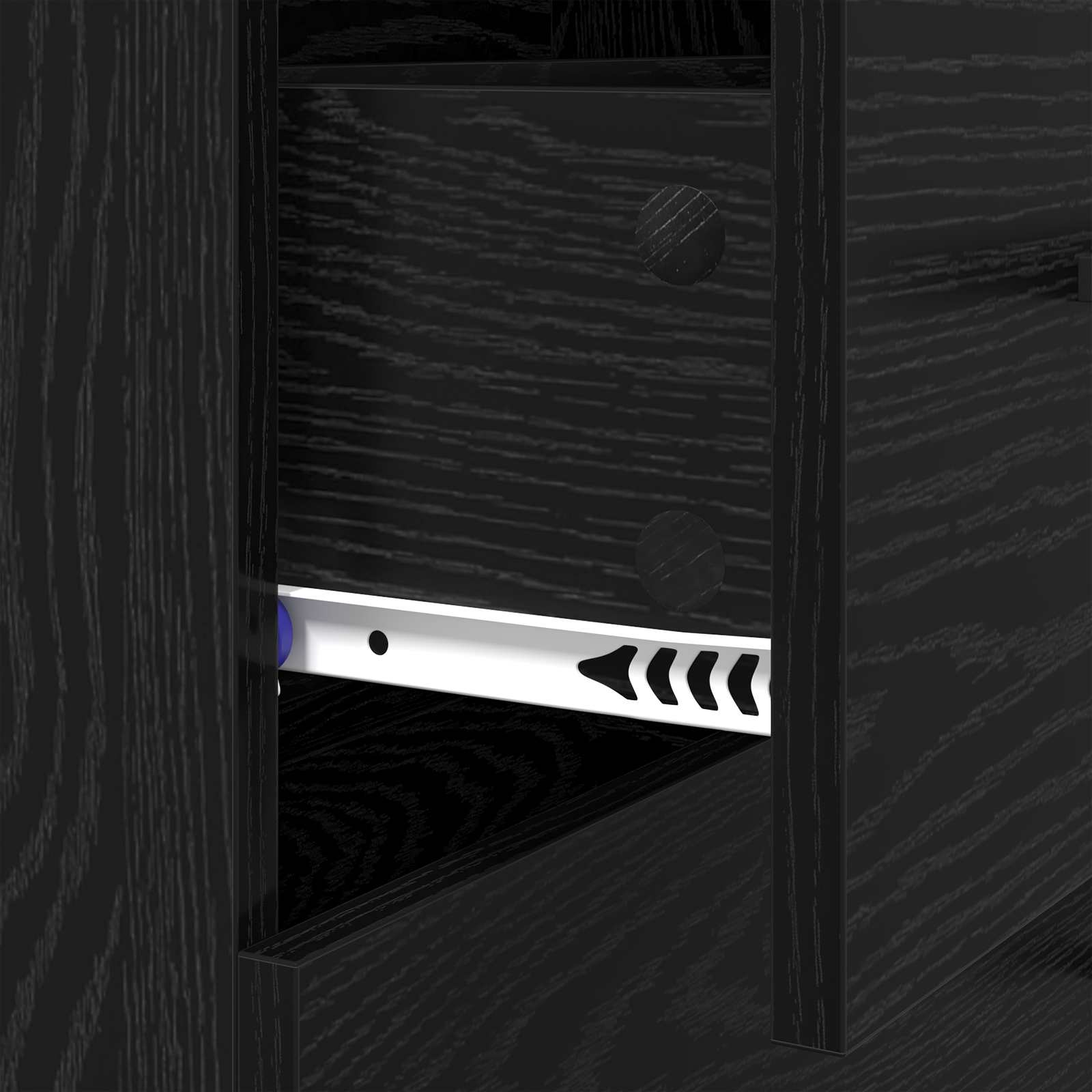 Sideboard Schwarz Eichen-Optik 69,5 x 34 x 90 cm
