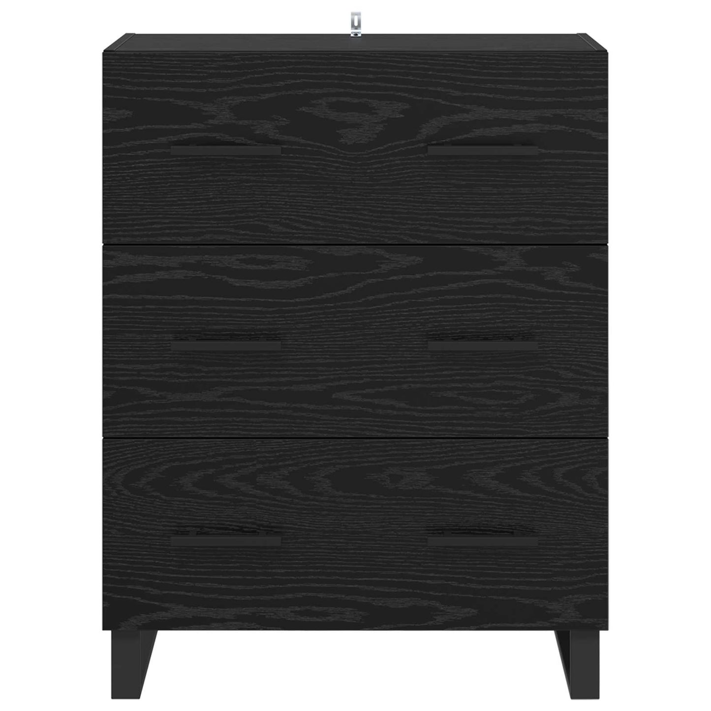 Sideboard Schwarz Eichen-Optik 69,5 x 34 x 90 cm