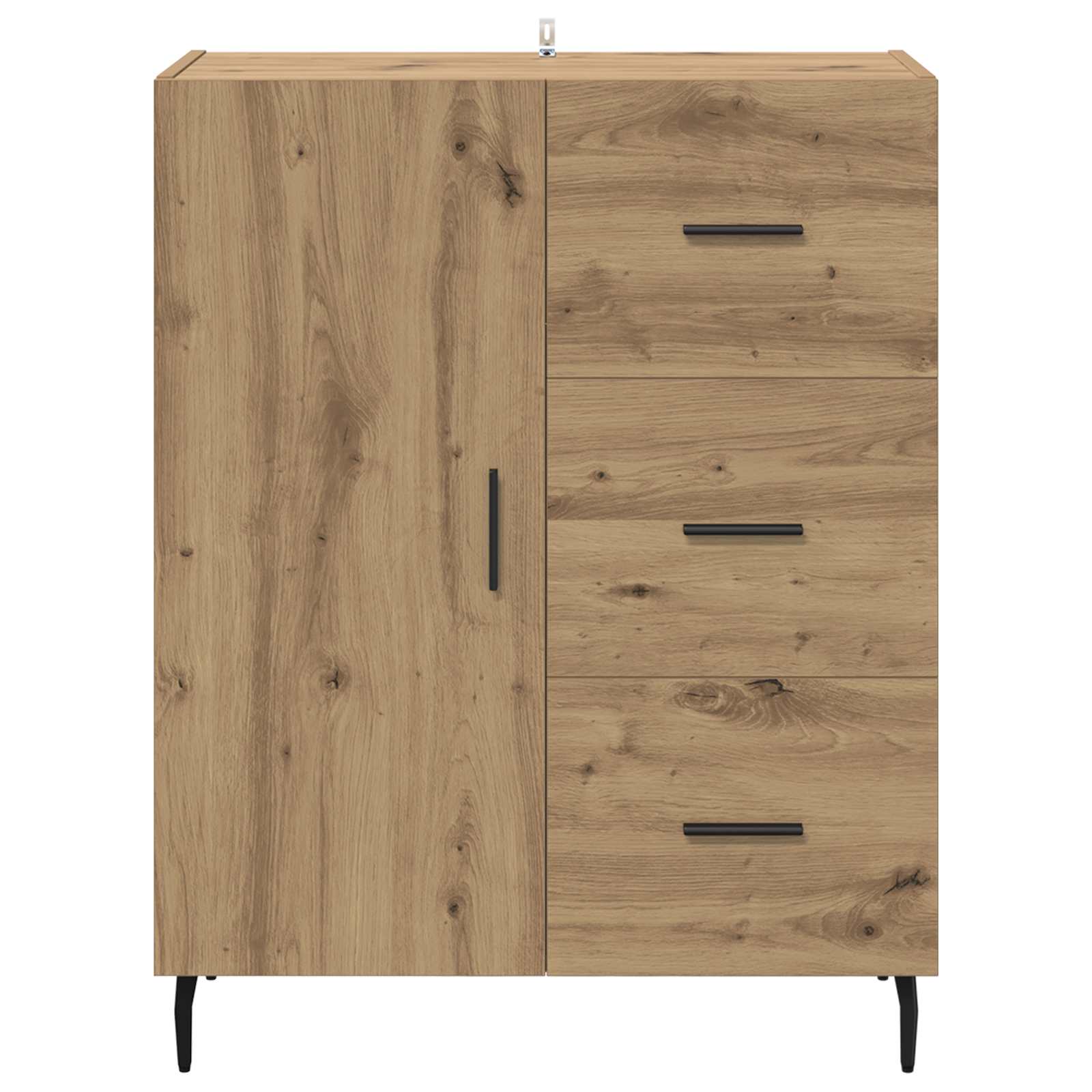 Sideboard Artisan-Eiche 69,5 x 34 x 90 cm Verbundholz und Eisen