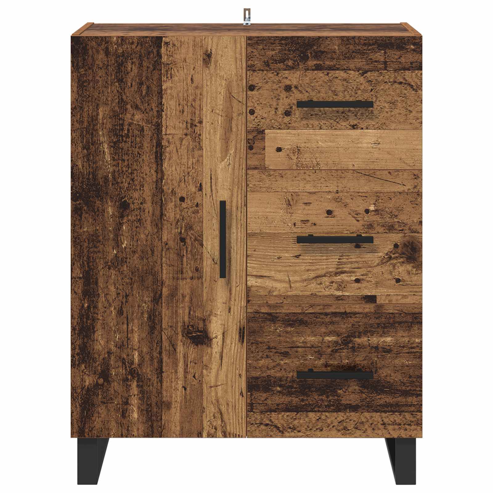 Sideboard Altholz 69,5 x 34 x 90 cm Verbundholz und Eisen