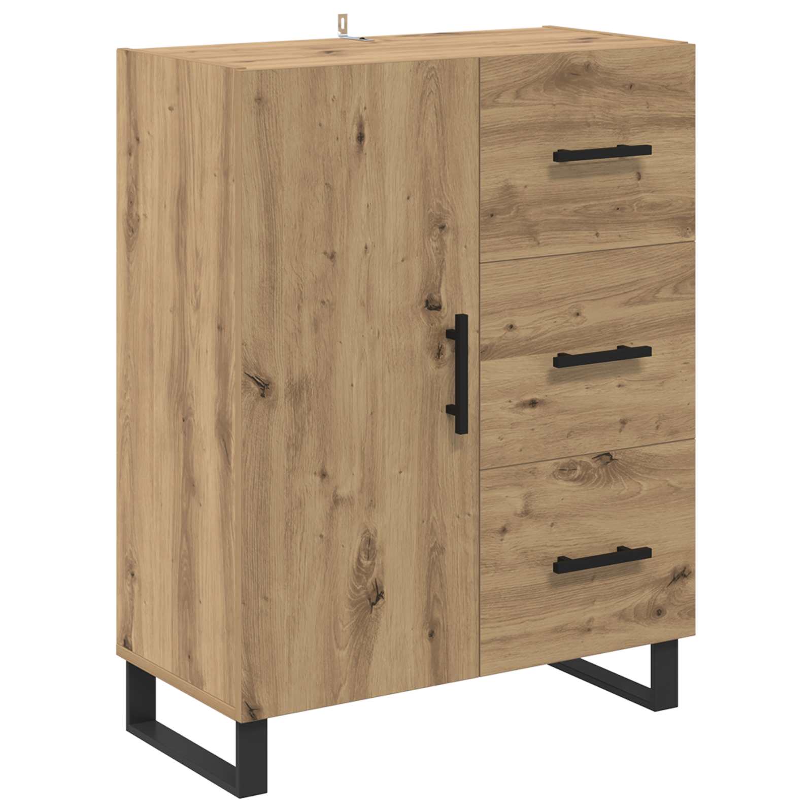 Sideboard Artisan-Eiche 69,5 x 34 x 90 cm Verbundholz und Eisen