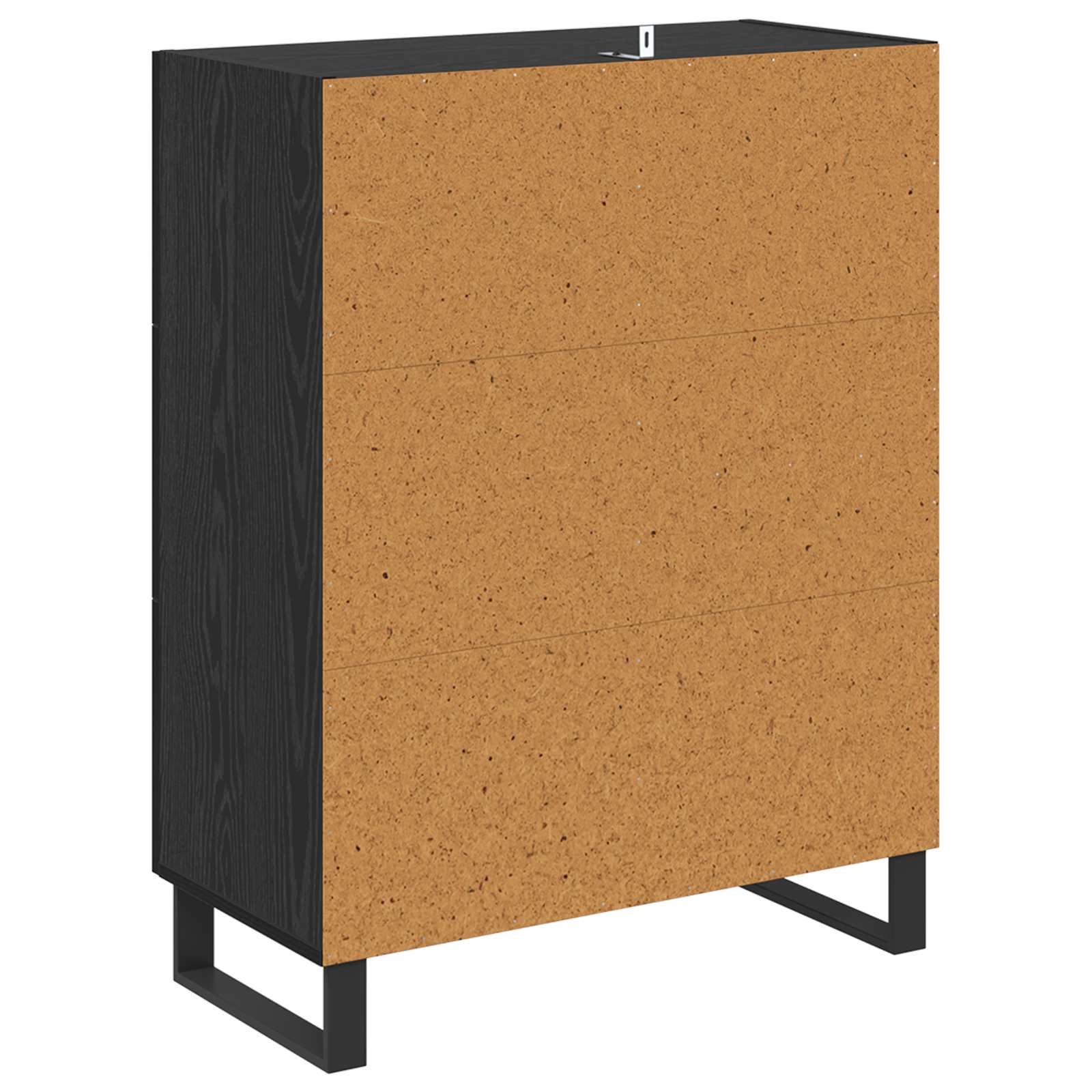 Sideboard mit Schubladen Schwarz Eichen-Optik 69,5 x 34 x 90 cm