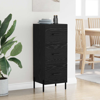 Sideboard Schwarz Eichen-Optik 34 x 34,5 x 90 cm Holzwerkstoff