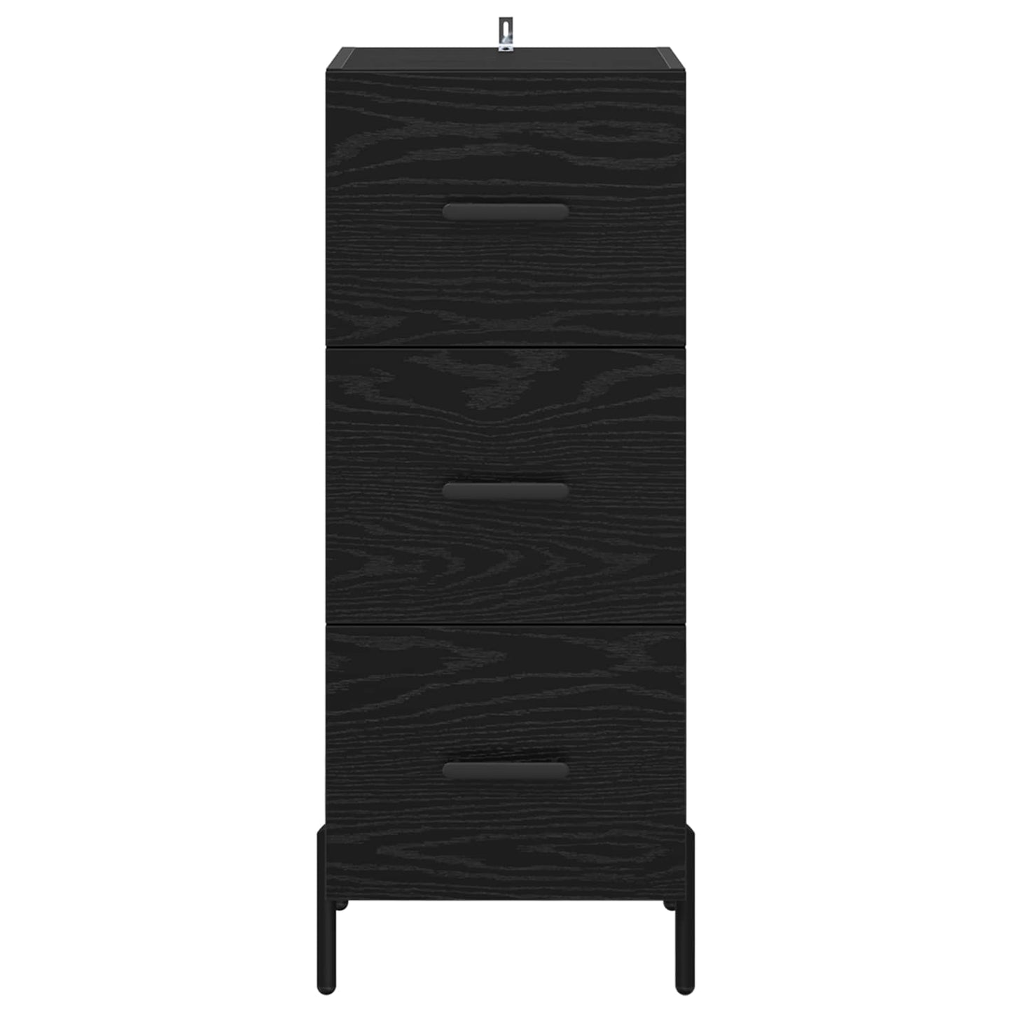 Sideboard Schwarz Eichen-Optik 34 x 34,5 x 90 cm Holzwerkstoff