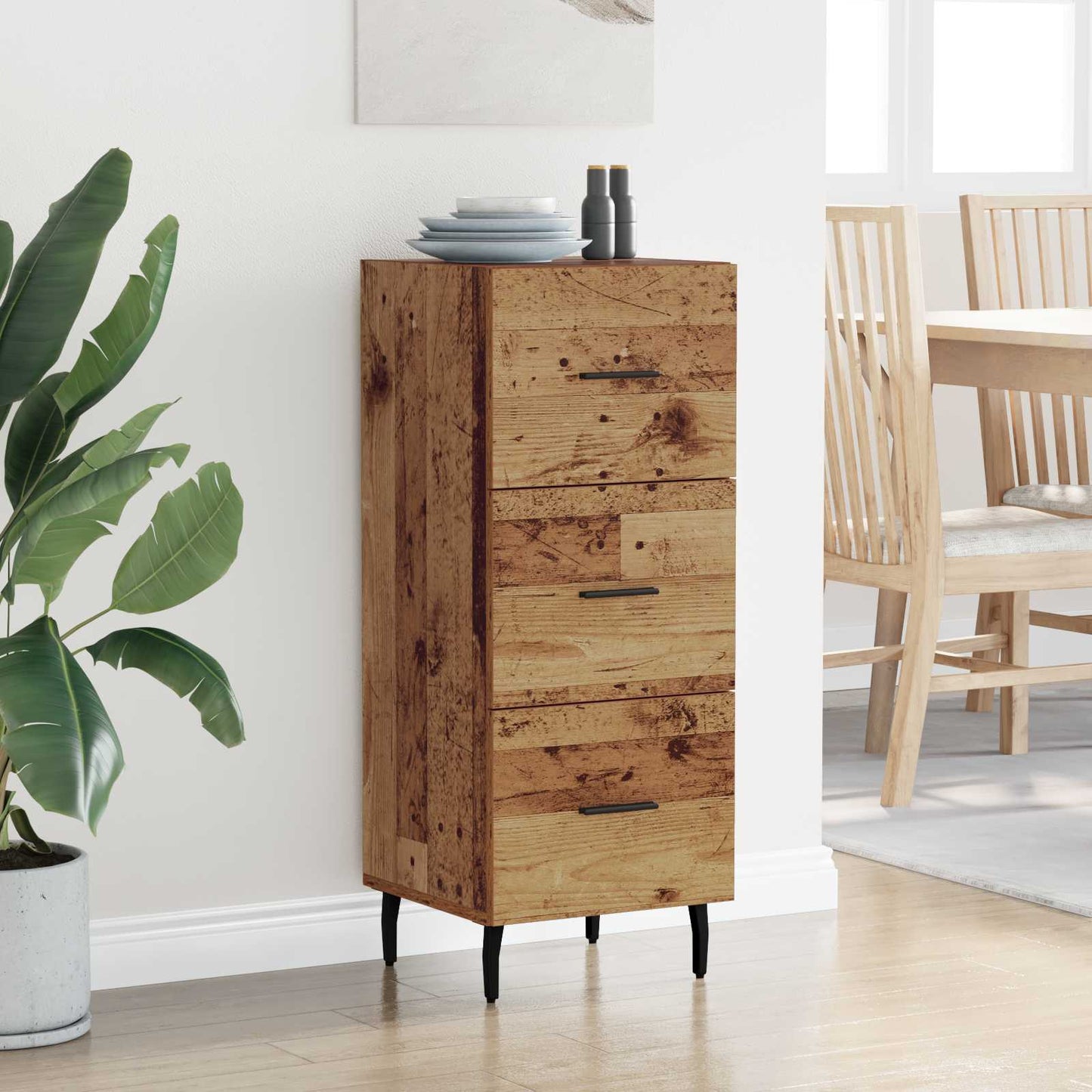 Sideboard Altholz 34 x 34,5 x 90 cm Holzwerkstoff