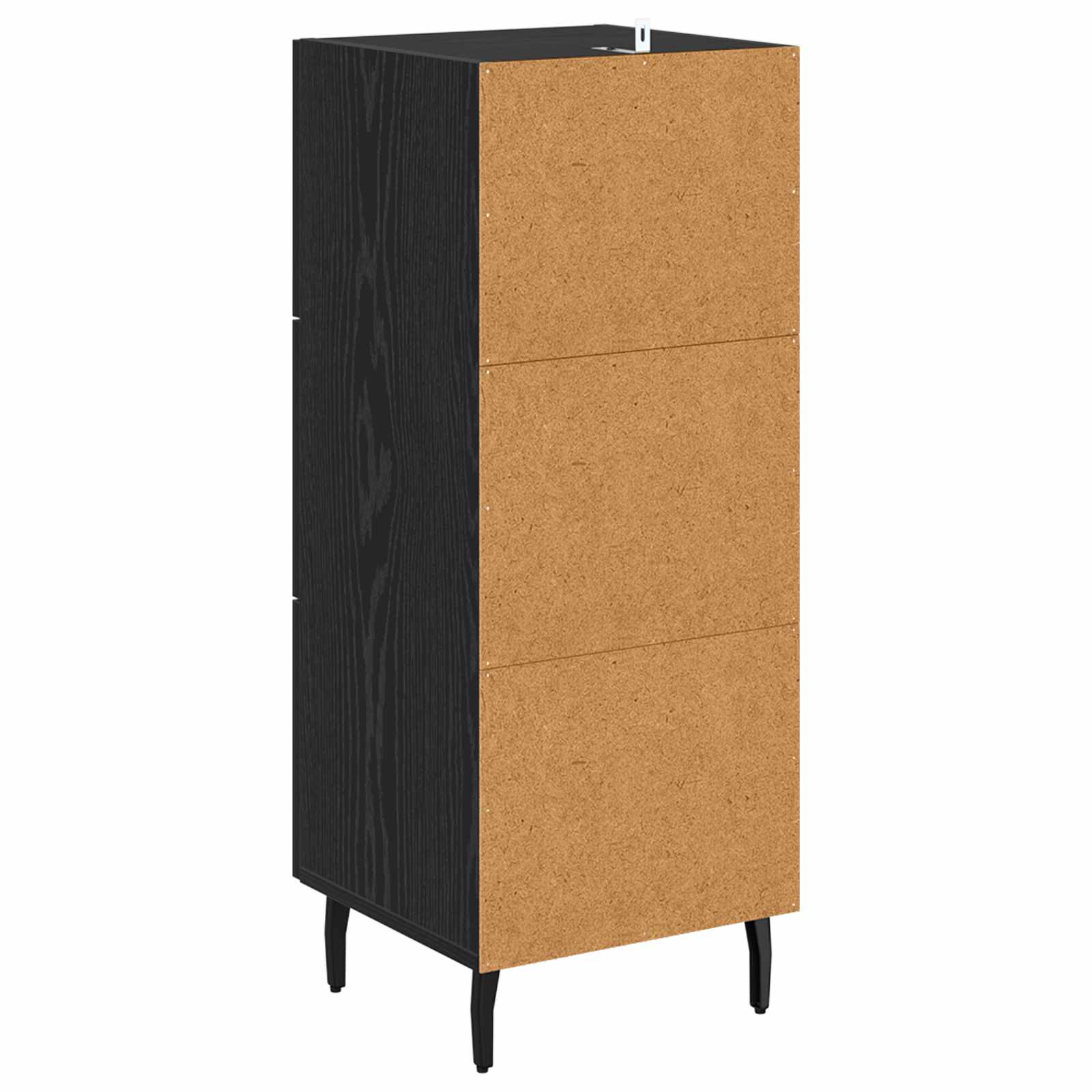 Sideboard Schwarz Eichen-Optik 34 x 34,5 x 90 cm Holzwerkstoff