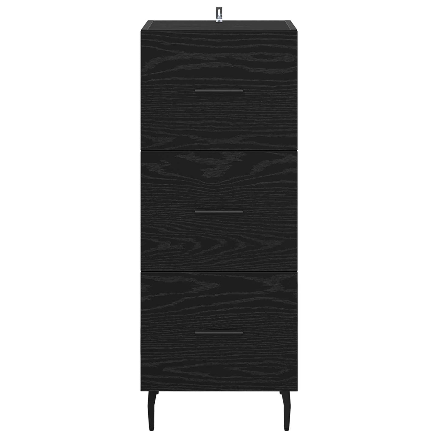 Sideboard Schwarz Eichen-Optik 34 x 34,5 x 90 cm Holzwerkstoff