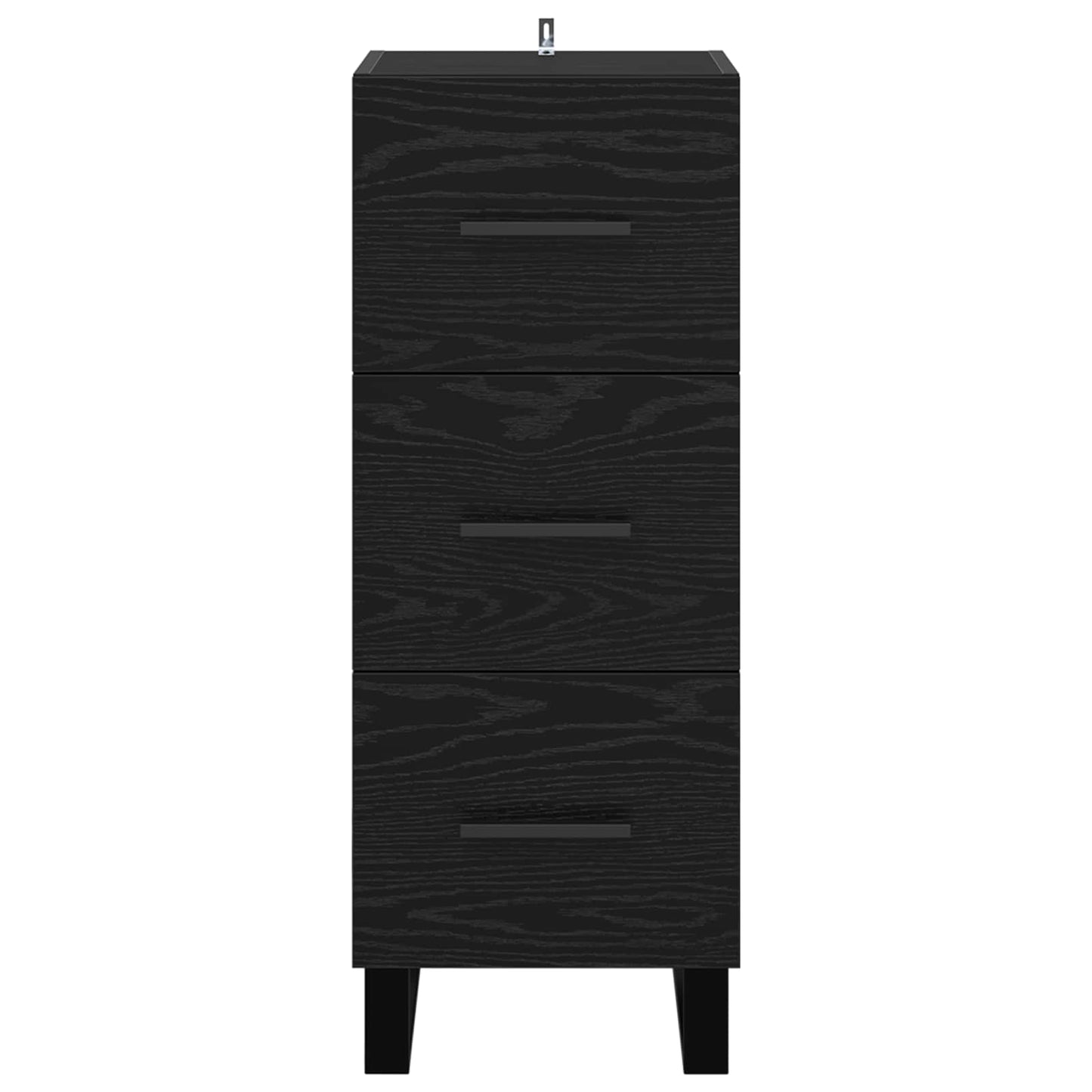 Sideboard Schwarz Eichen-Optik 34,5 x 34 x 90 cm Holzwerkstoff