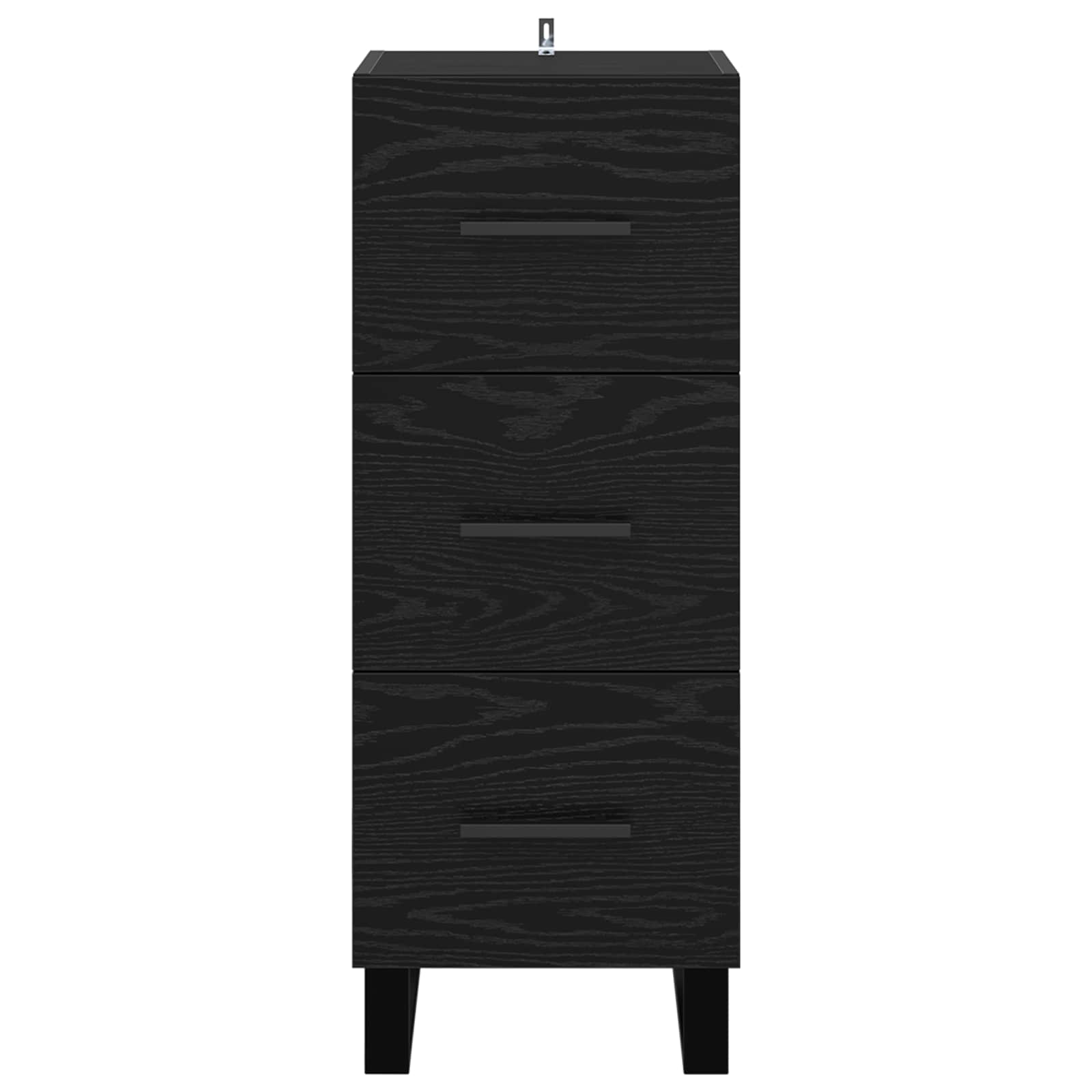 Sideboard Schwarz Eichen-Optik 34,5 x 34 x 90 cm Holzwerkstoff