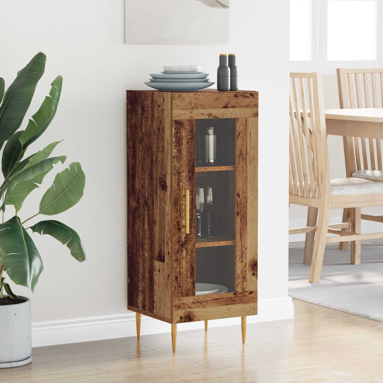 Sideboard Altholz 34 x 34,5 x 90 cm Holzwerkstoff