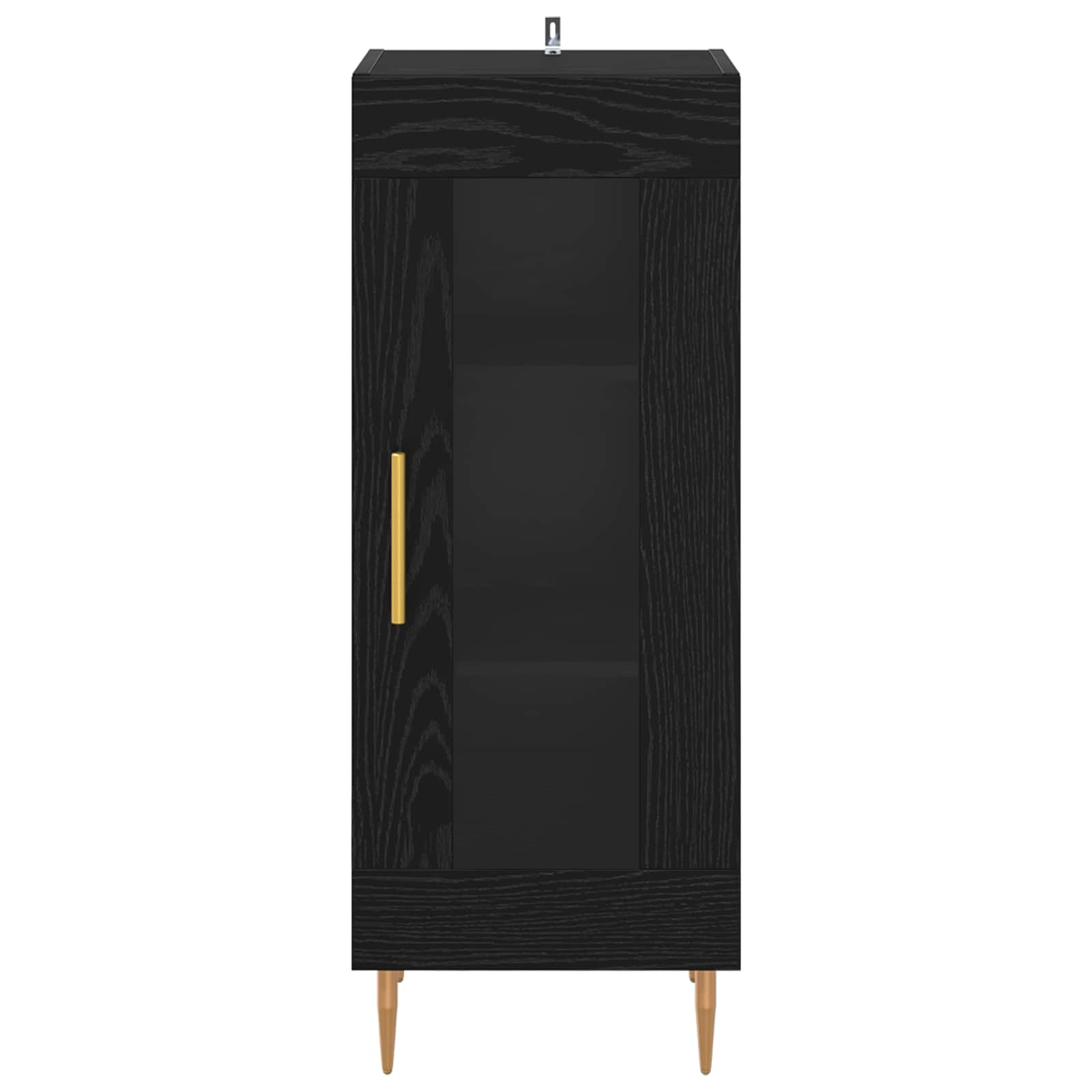 Sideboard Schwarz Eichen-Optik 34 x 34,5 x 90 cm Holzwerkstoff