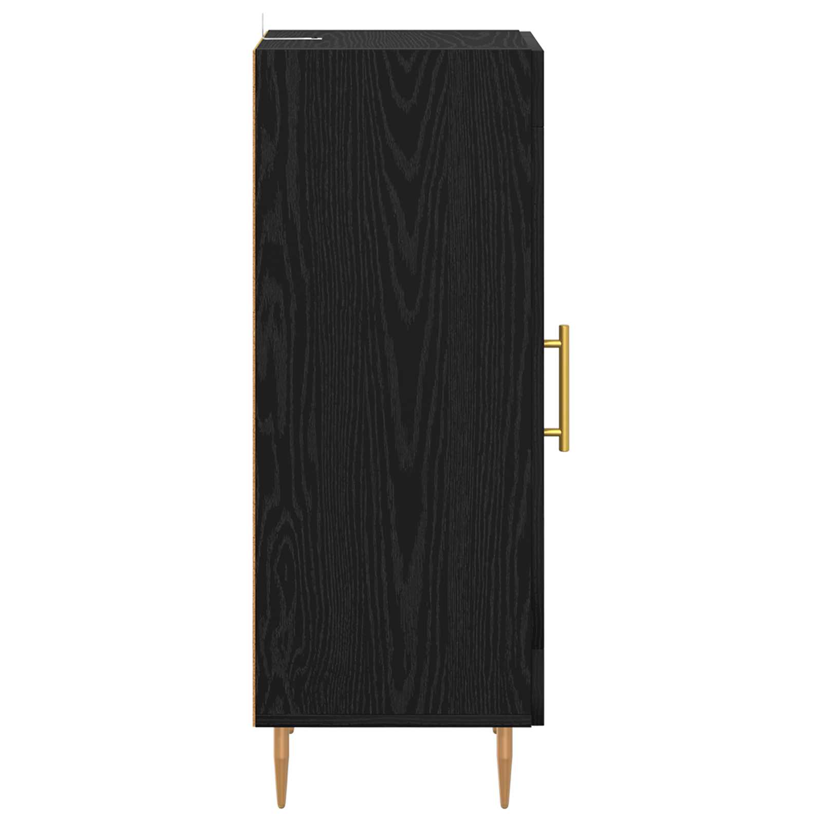 Sideboard Schwarz Eichen-Optik 34 x 34,5 x 90 cm Holzwerkstoff