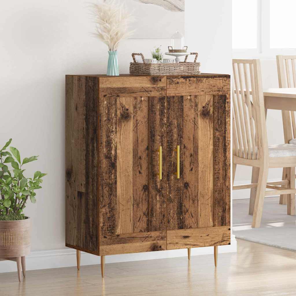 Sideboard Altholz 69,5 x 34 x 90 cm Verbundholz und Eisen
