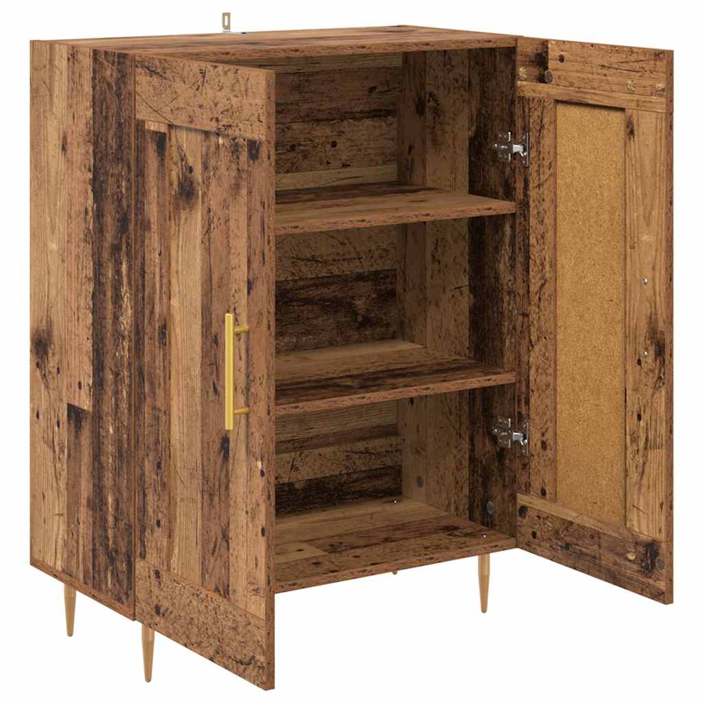 Sideboard Altholz 69,5 x 34 x 90 cm Verbundholz und Eisen