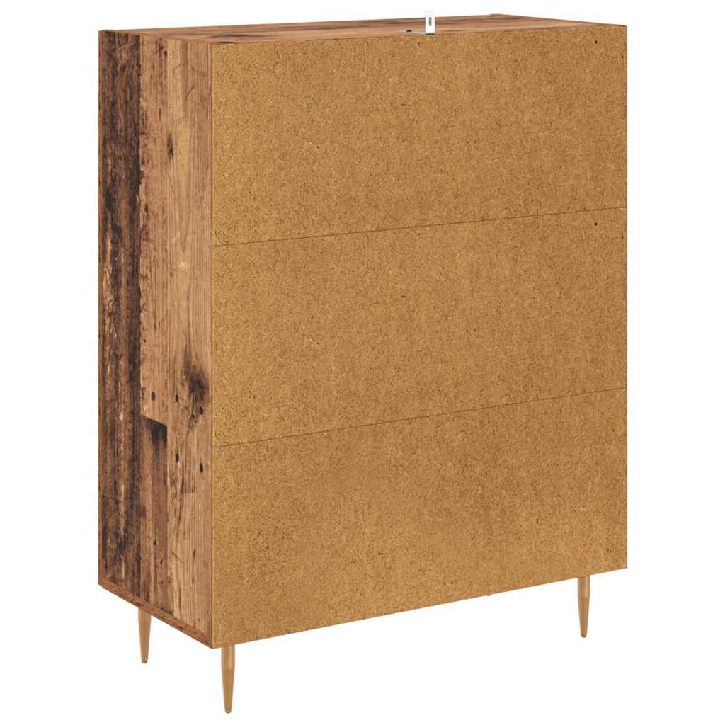 Sideboard Altholz 69,5 x 34 x 90 cm Verbundholz und Eisen