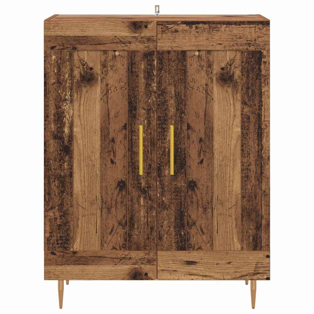 Sideboard Altholz 69,5 x 34 x 90 cm Verbundholz und Eisen