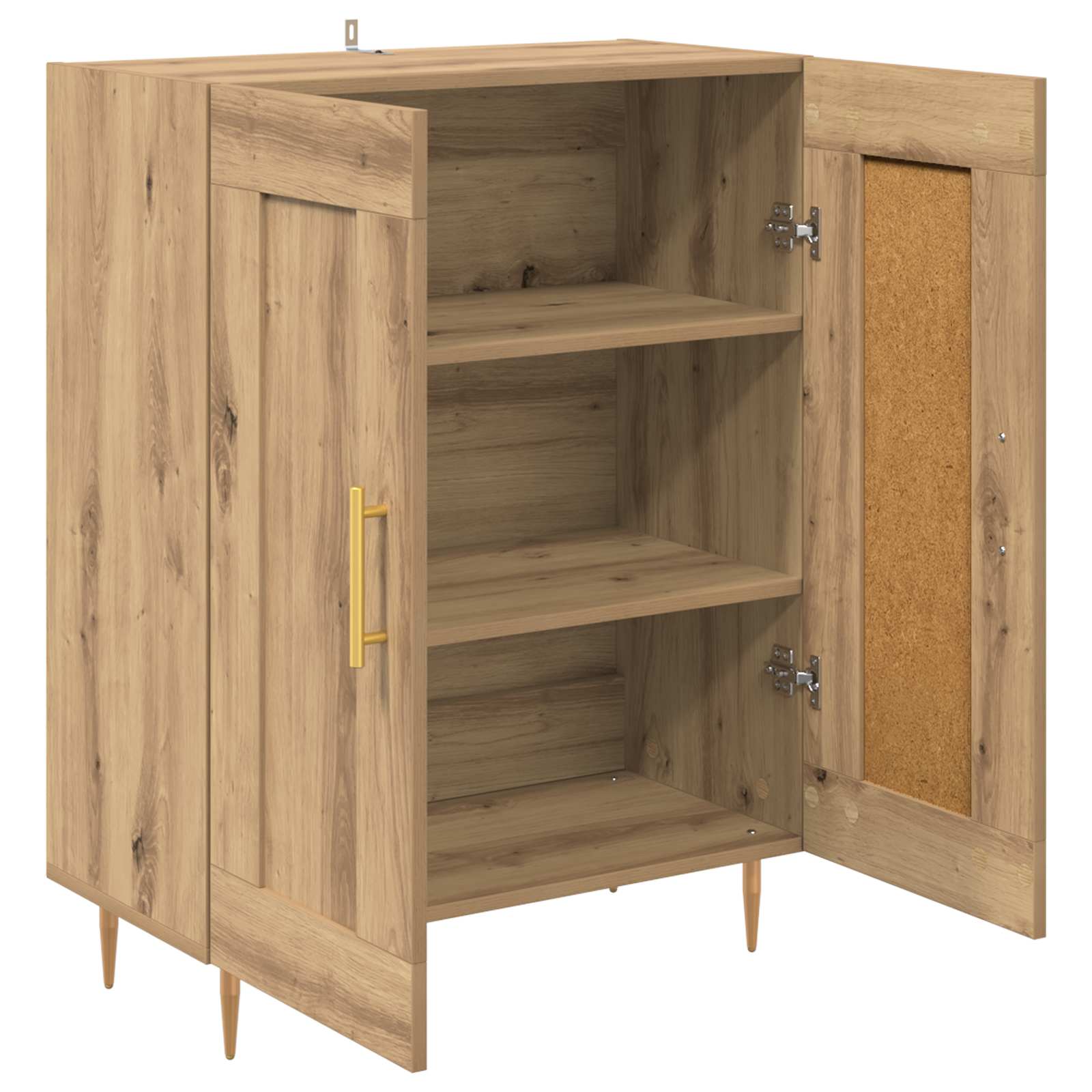 Sideboard Artisan-Eiche 69,5 x 34 x 90 cm Verbundholz und Eisen