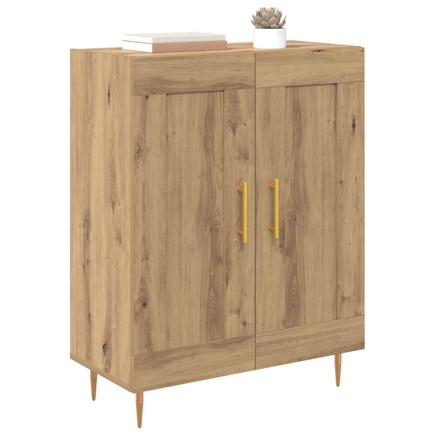 Sideboard Artisan-Eiche 69,5 x 34 x 90 cm Verbundholz und Eisen