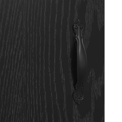 Sideboard Schwarz Eichen-Optik 69,5 x 34 x 90 cm