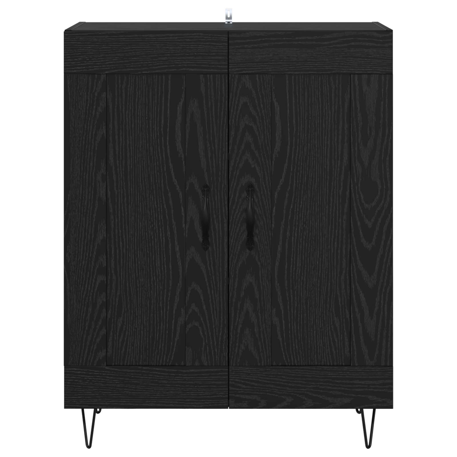 Sideboard Schwarz Eichen-Optik 69,5 x 34 x 90 cm