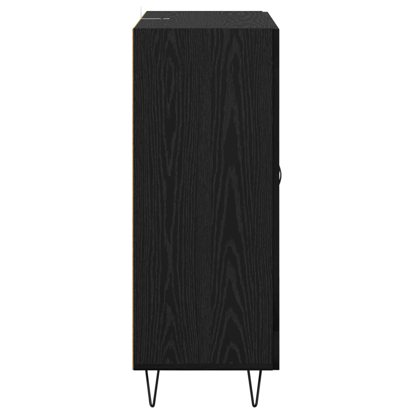 Sideboard Schwarz Eichen-Optik 69,5 x 34 x 90 cm