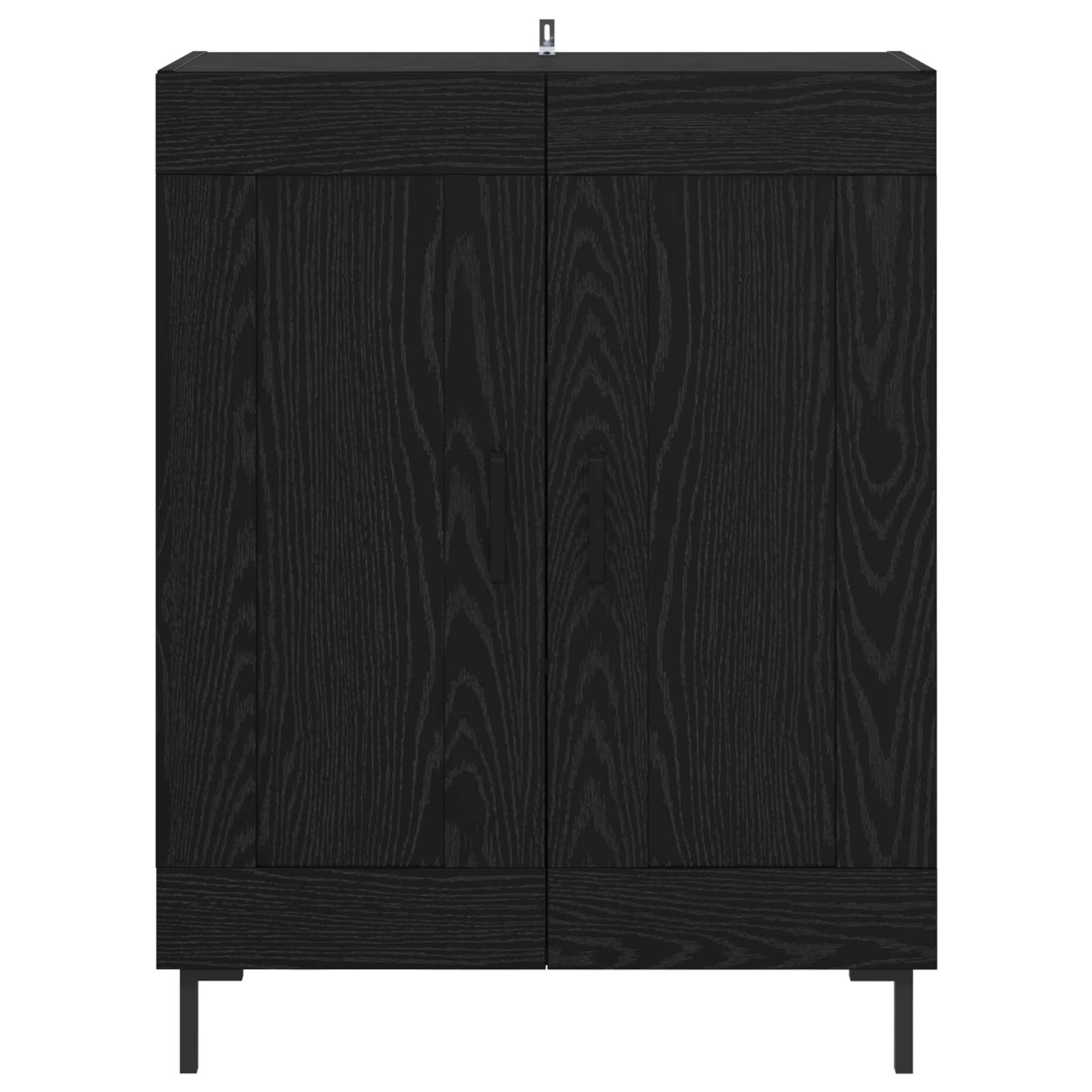 Sideboard Schwarz Eichen-Optik 69,5 x 34 x 90 cm