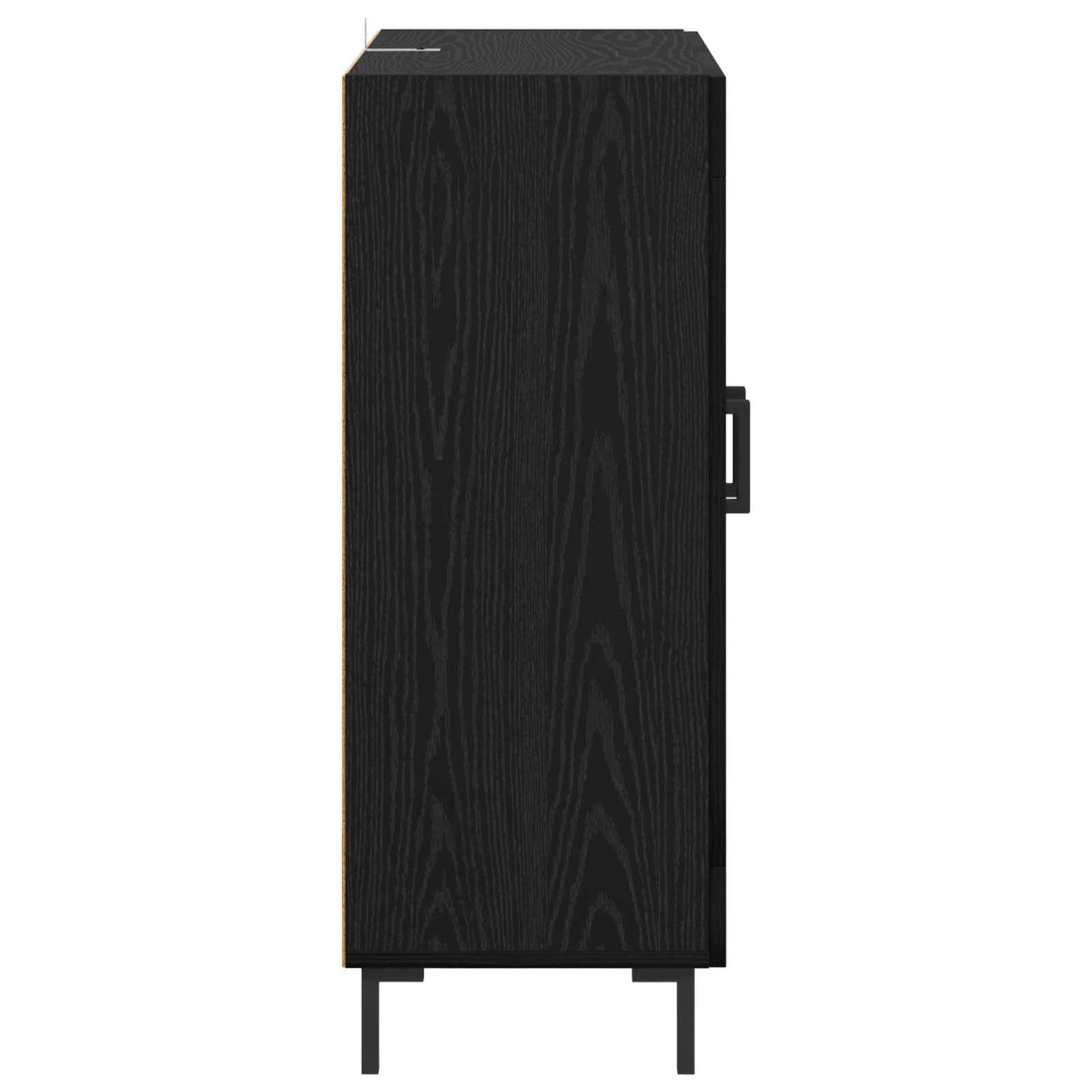 Sideboard Schwarz Eichen-Optik 69,5 x 34 x 90 cm