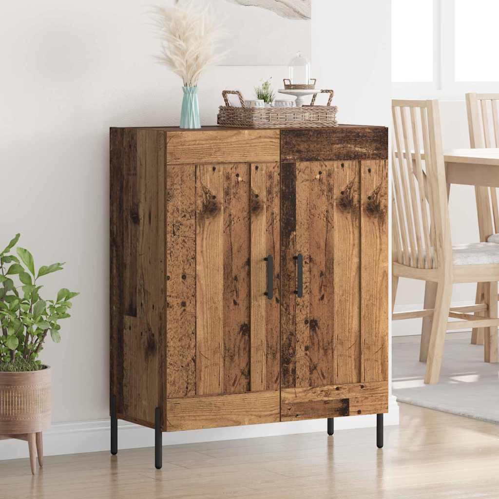 Sideboard Altholz 69,5 x 34 x 90 cm Verbundholz und Eisen