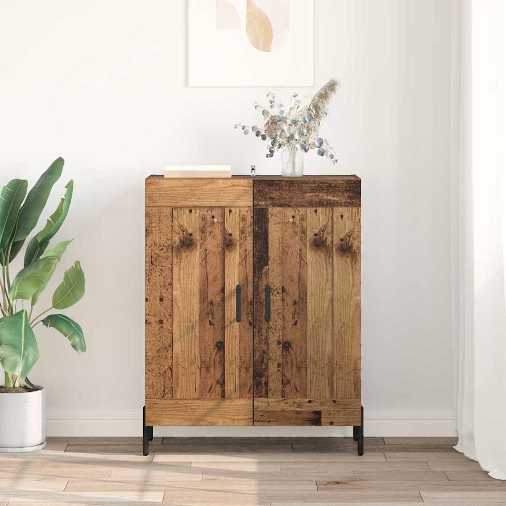 Sideboard Altholz 69,5 x 34 x 90 cm Verbundholz und Eisen