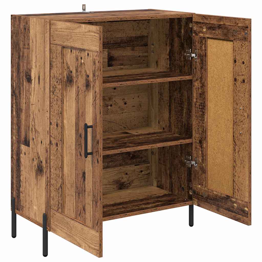 Sideboard Altholz 69,5 x 34 x 90 cm Verbundholz und Eisen