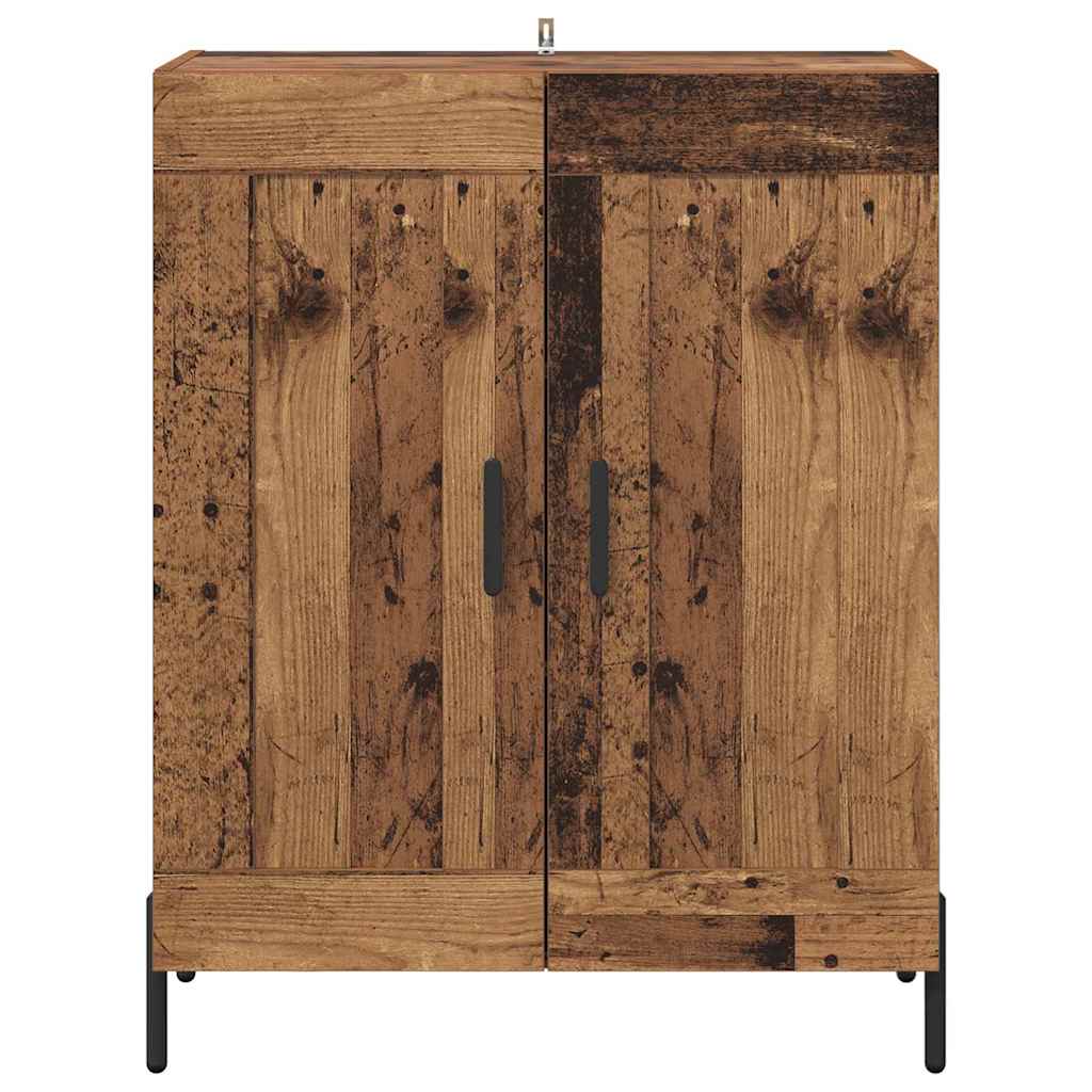 Sideboard Altholz 69,5 x 34 x 90 cm Verbundholz und Eisen
